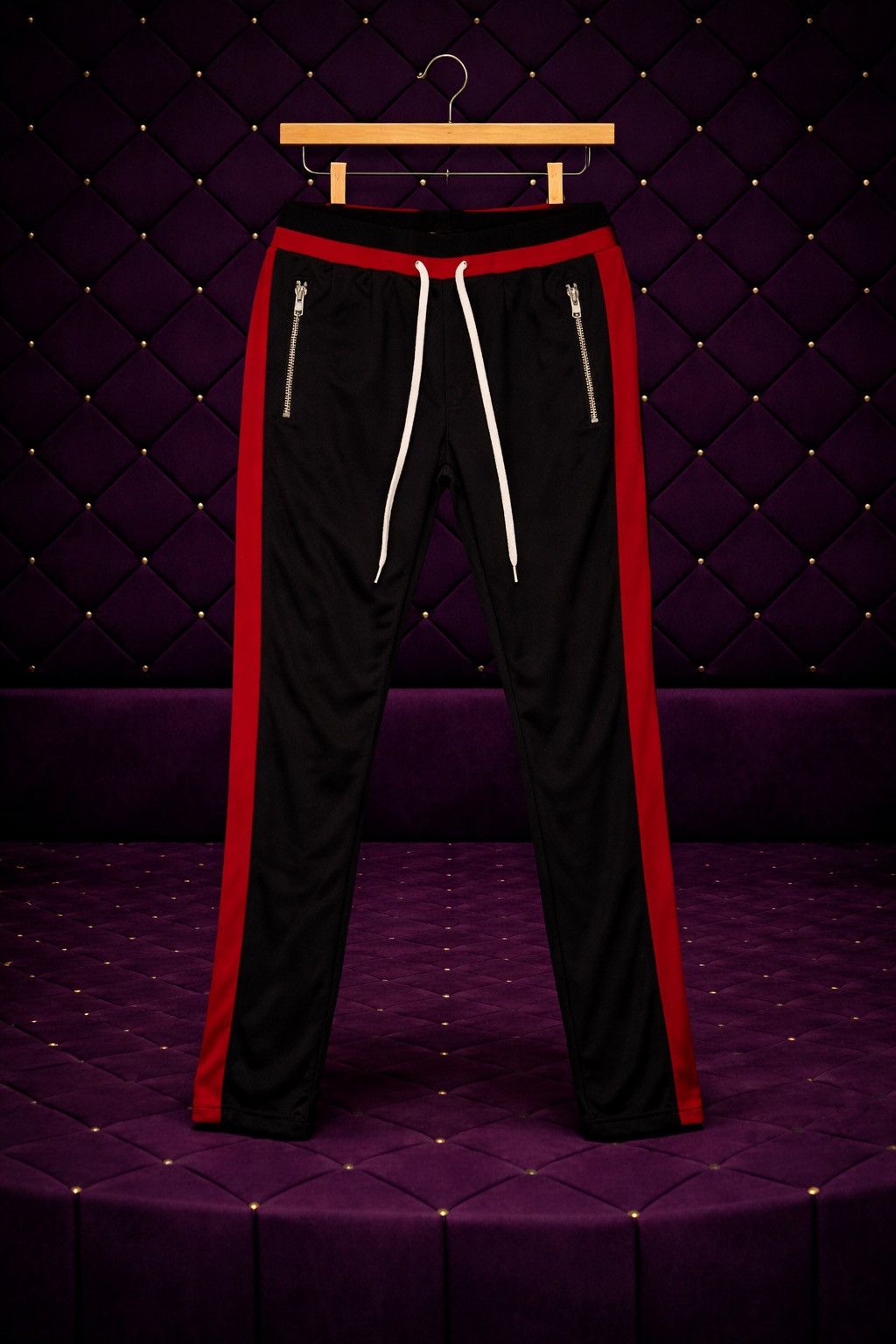 Other BLACK RED SIDE STRIPE TRACK PANTS Size US 32 / EU 48 - 1 Preview