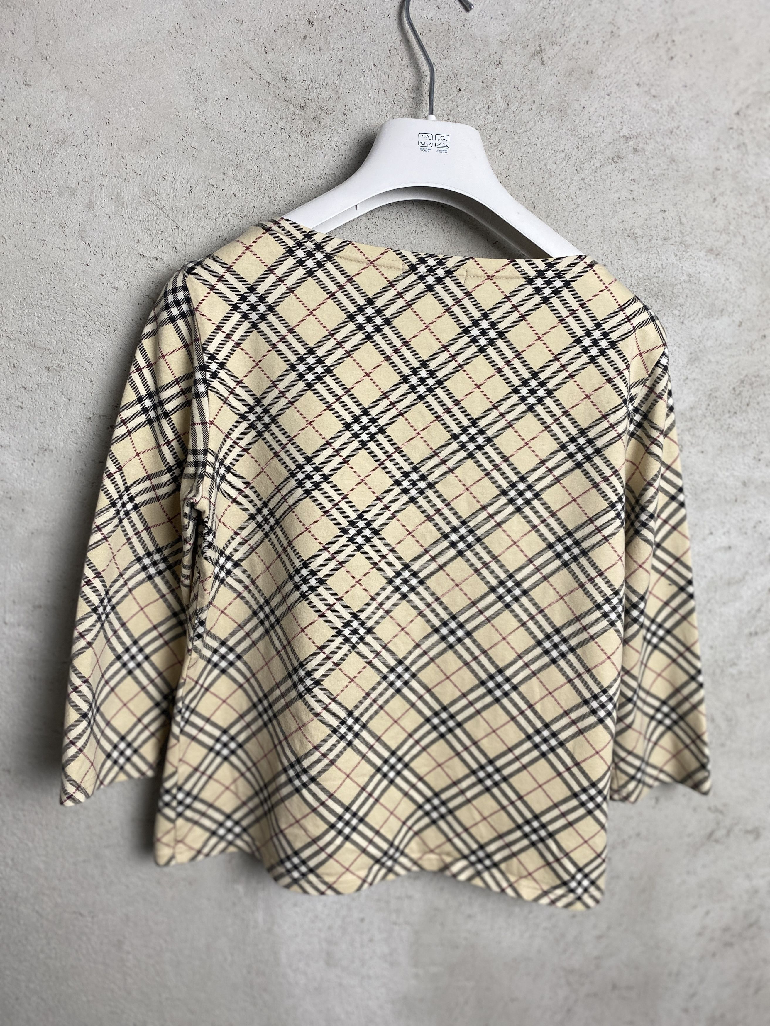 Burberry Burberry nova check 3/4 sleeve t-shirt tee Size XS / US 0-2 / IT 36-38 - 7 Thumbnail