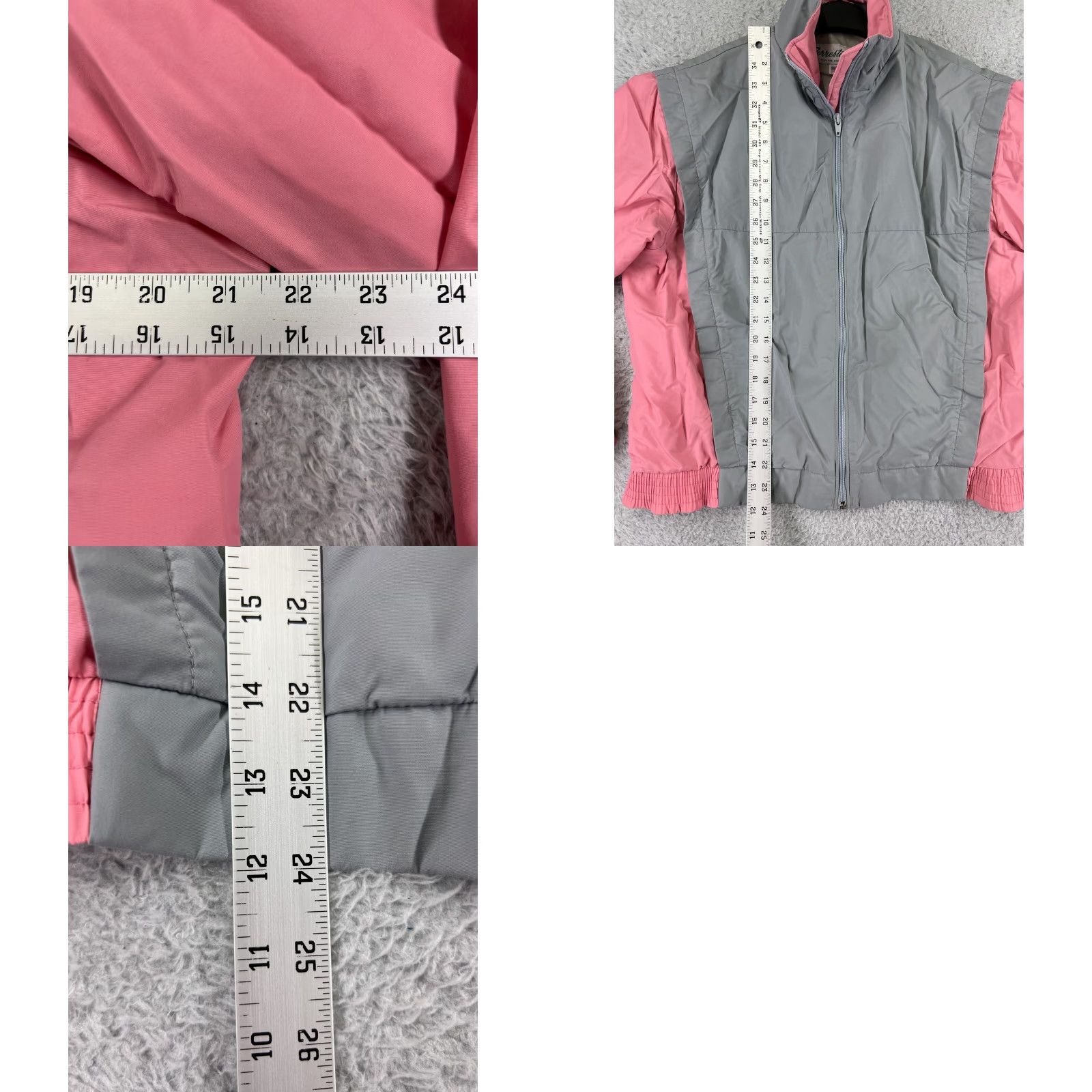 Pinko VINTAGE Forrester's Jacket Womens M Gray Full Zip Mock Knit GoreTex Winter USA Size M / US 6-8 / IT 42-44 - 9 Thumbnail