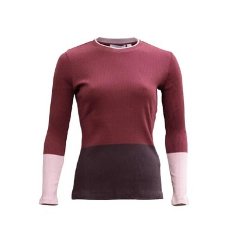 Hugo Boss BOSS Hugo Boss Emalee Grenadine Burgundy Color Block Sweater Size XL / US 12-14 / IT 48-50 - 1 Thumbnail