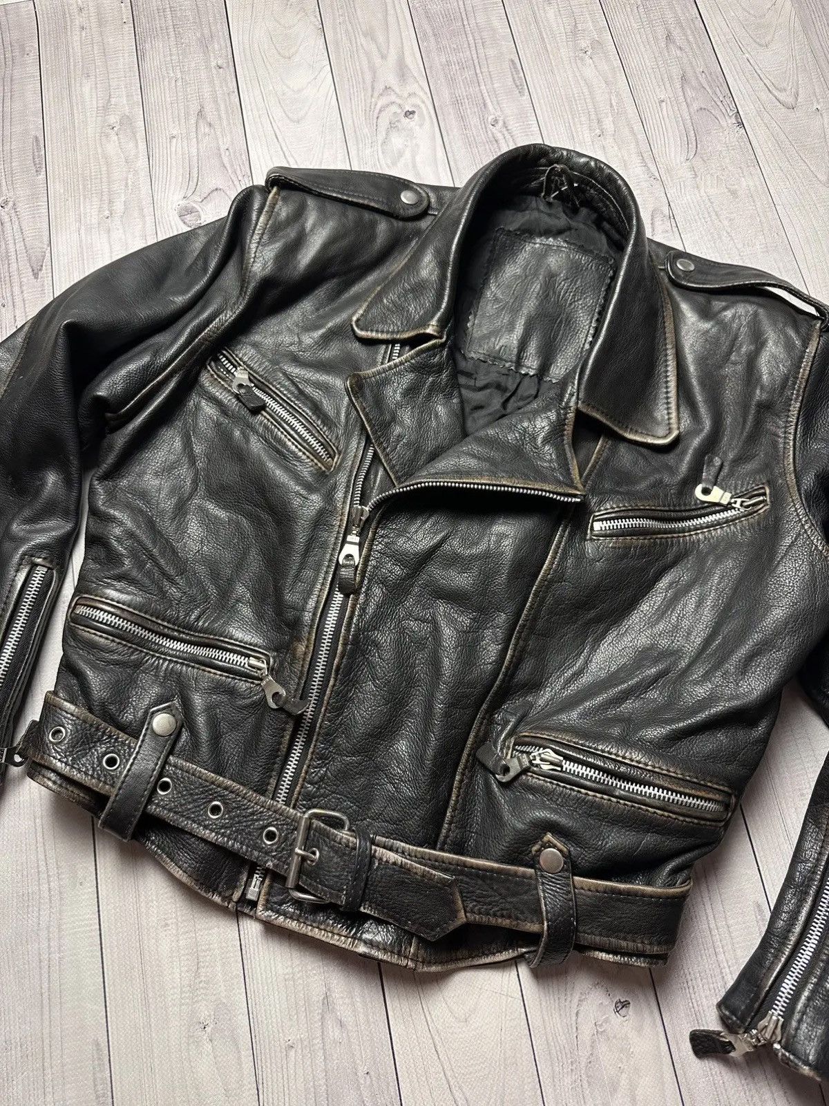 greco Giovanni by H. Greco Leather Jacket vintage brown fade Size M / US 6-8 / IT 42-44 - 2 Thumbnail