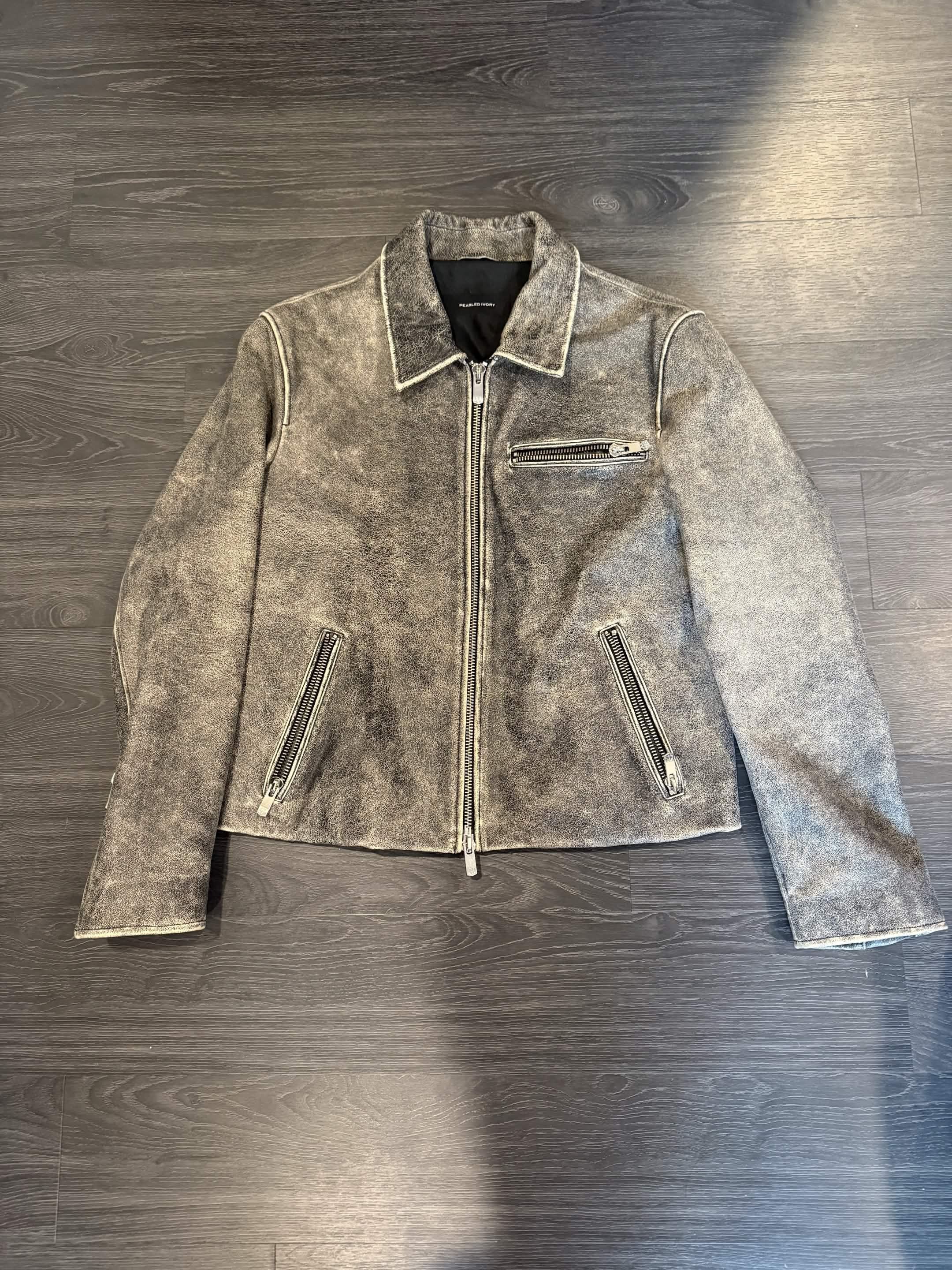 Pearled Ivory Pearled Ivory Distressed Blouson Jacket | Grailed