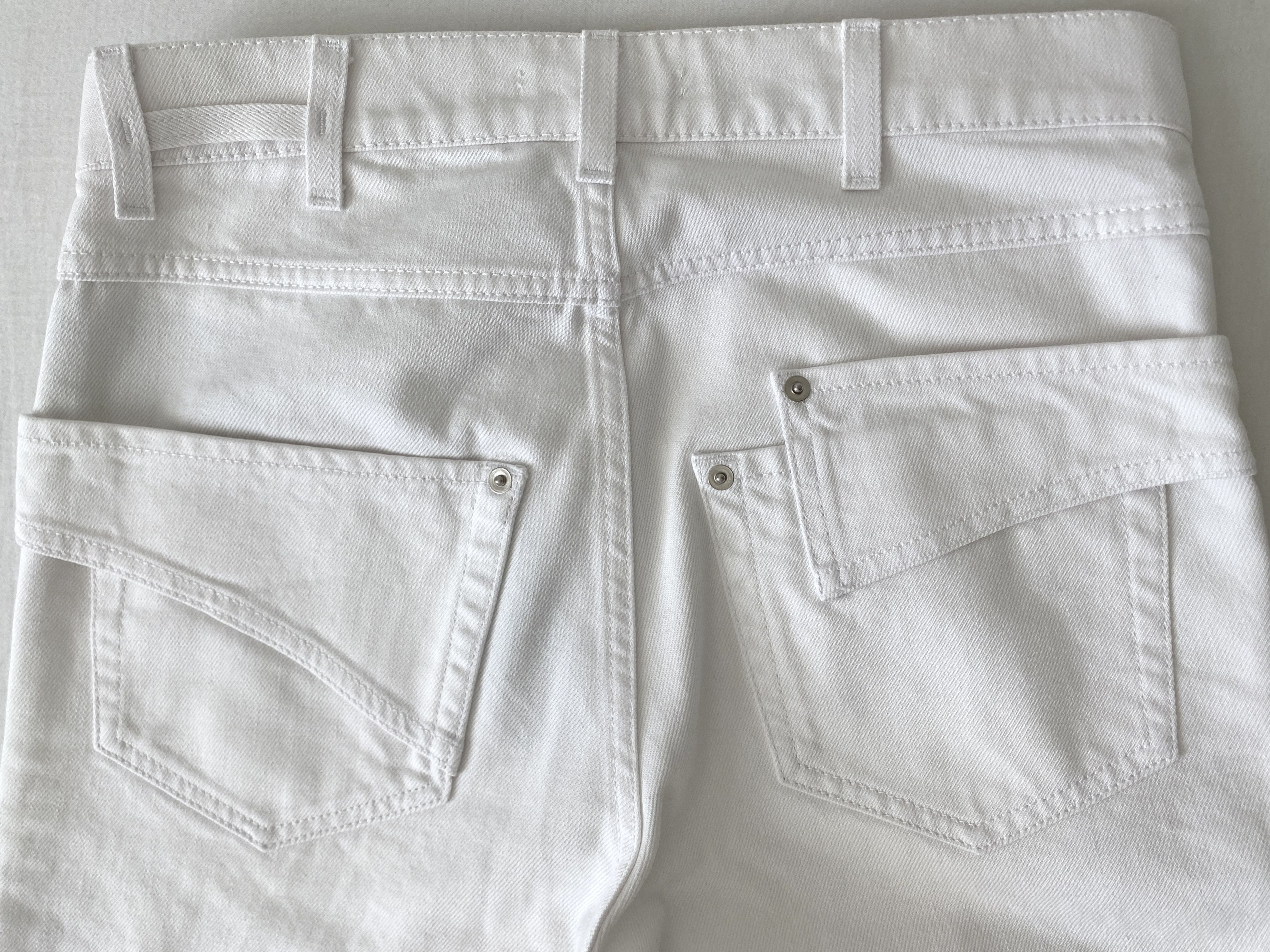 Heliot Emil White Paneled Denim Jeans Size US 30 / EU 46 - 3 Thumbnail
