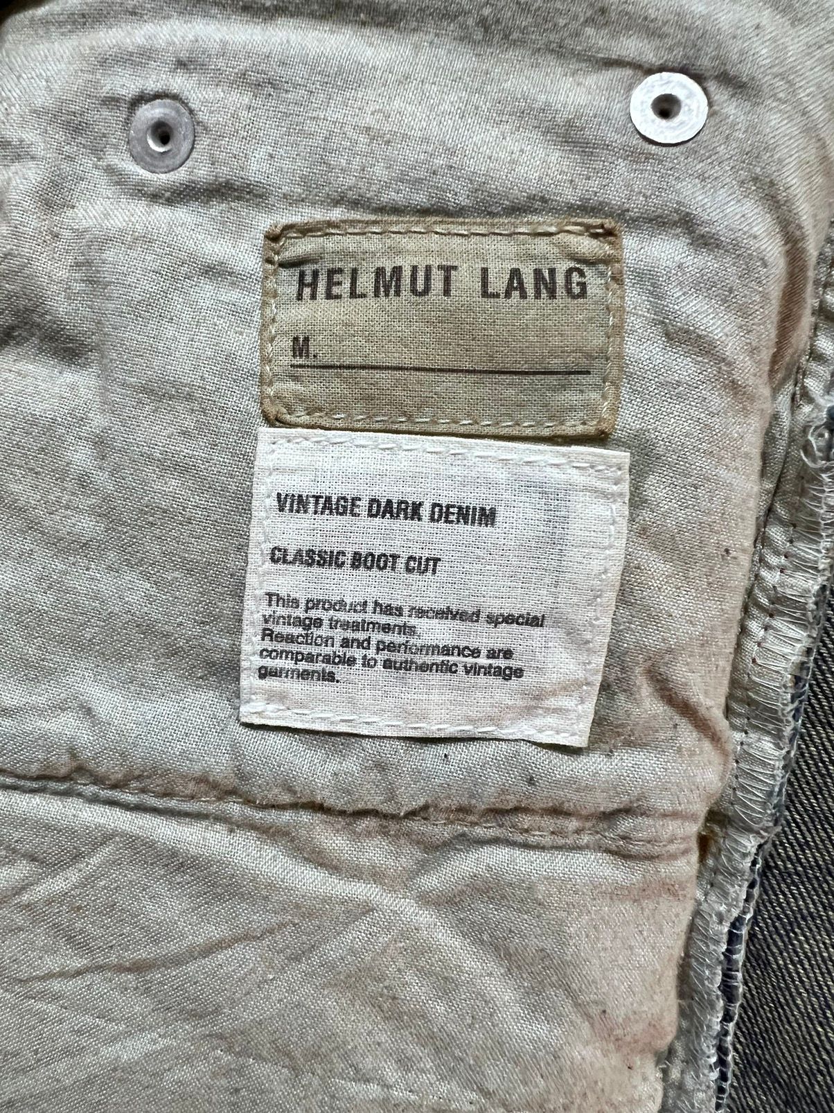 Pre-owned Helmut Lang Archive Sanded Vintage Bootcut Jeans In Blue