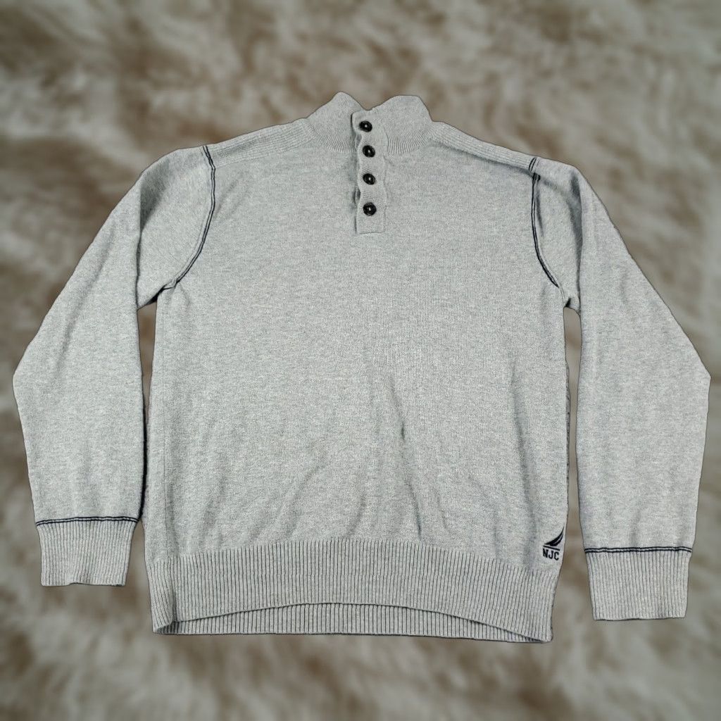 Nautica Nautica Mens Large Gray Casual Pullover Sweatshirt Size US L / EU 52-54 / 3 - 1 Thumbnail