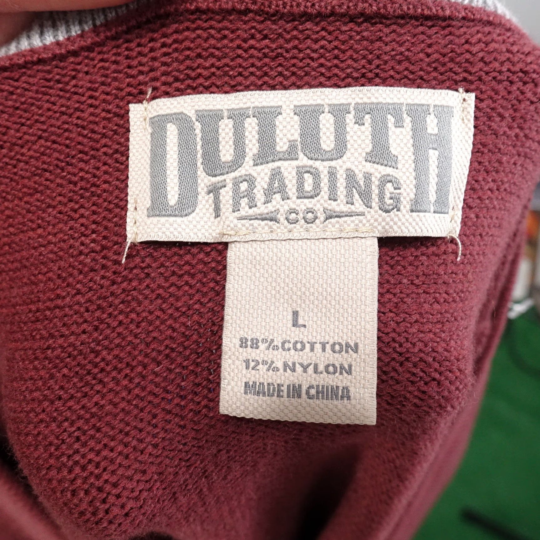 CO Duluth Trading Co V-Neck Sleeveless Sweater Vest Mens Large Red Cotton Nylons Casual 2020s Size US L / EU 52-54 / 3 - 5 Thumbnail