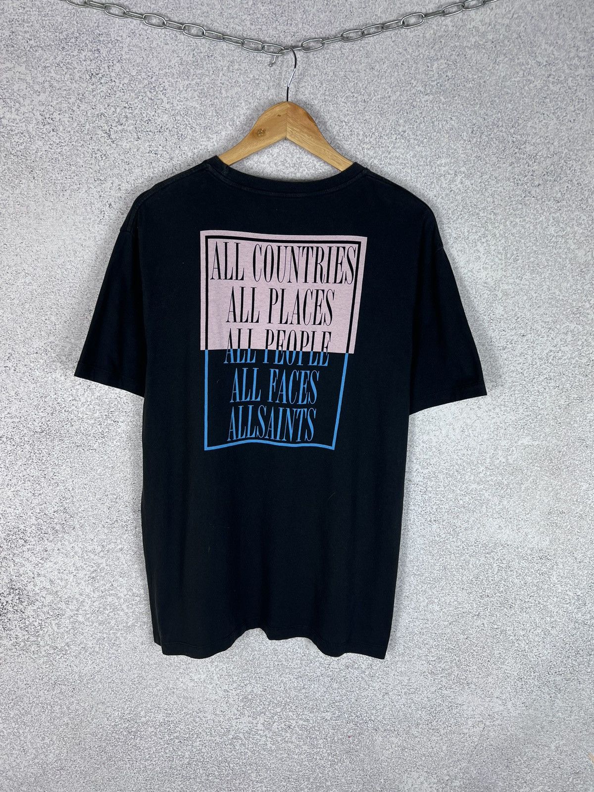 Allsaints Allsaints Art Big Logo T-Shirt Oversize Fit Tee Size US S / EU 44-46 / 1 - 1 Thumbnail