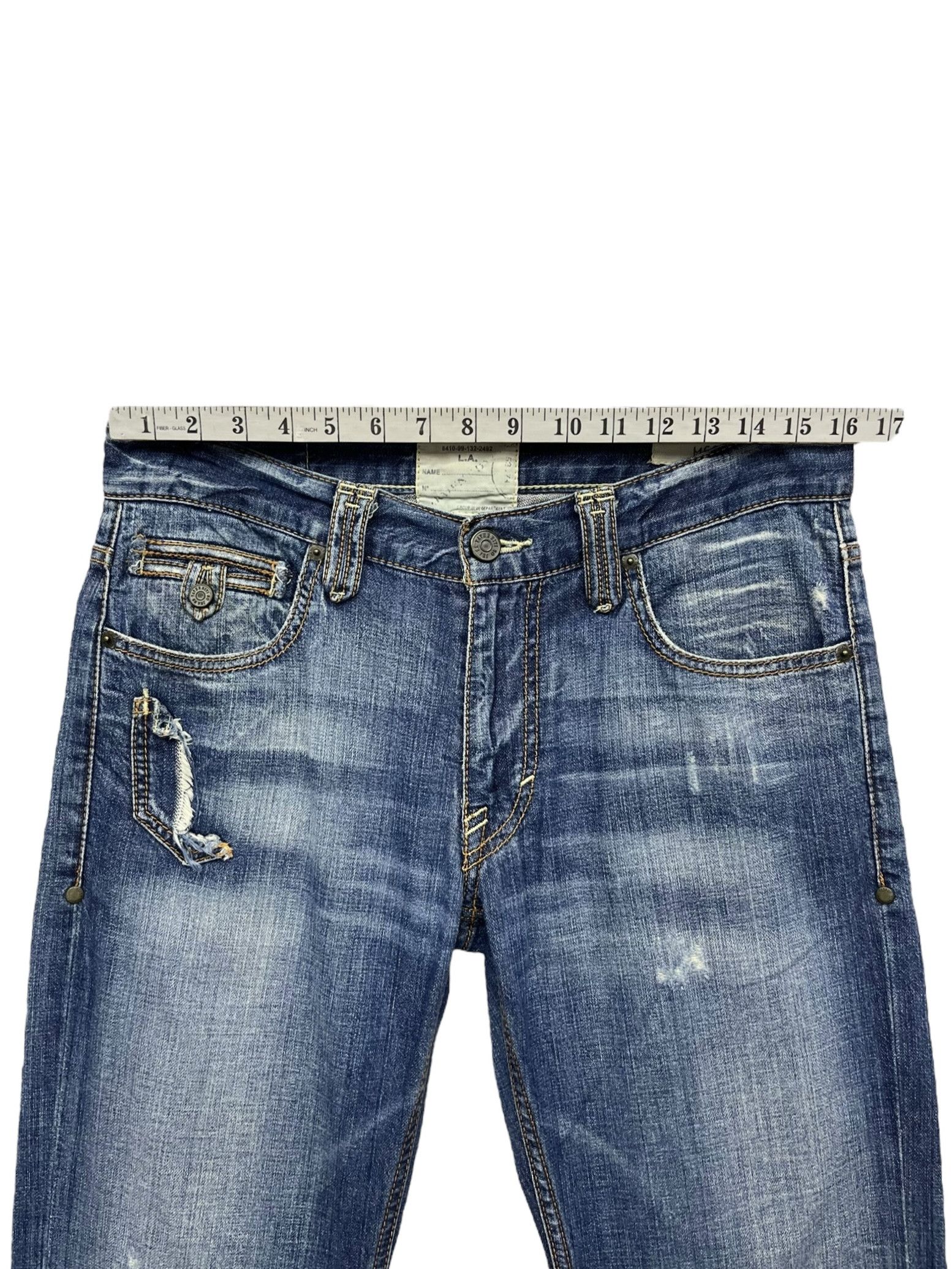 Taverniti 💥SICK🔥Vtg TAVERNITI Designer Multipocket Distressed FLARE Size US 31 - 21 Thumbnail