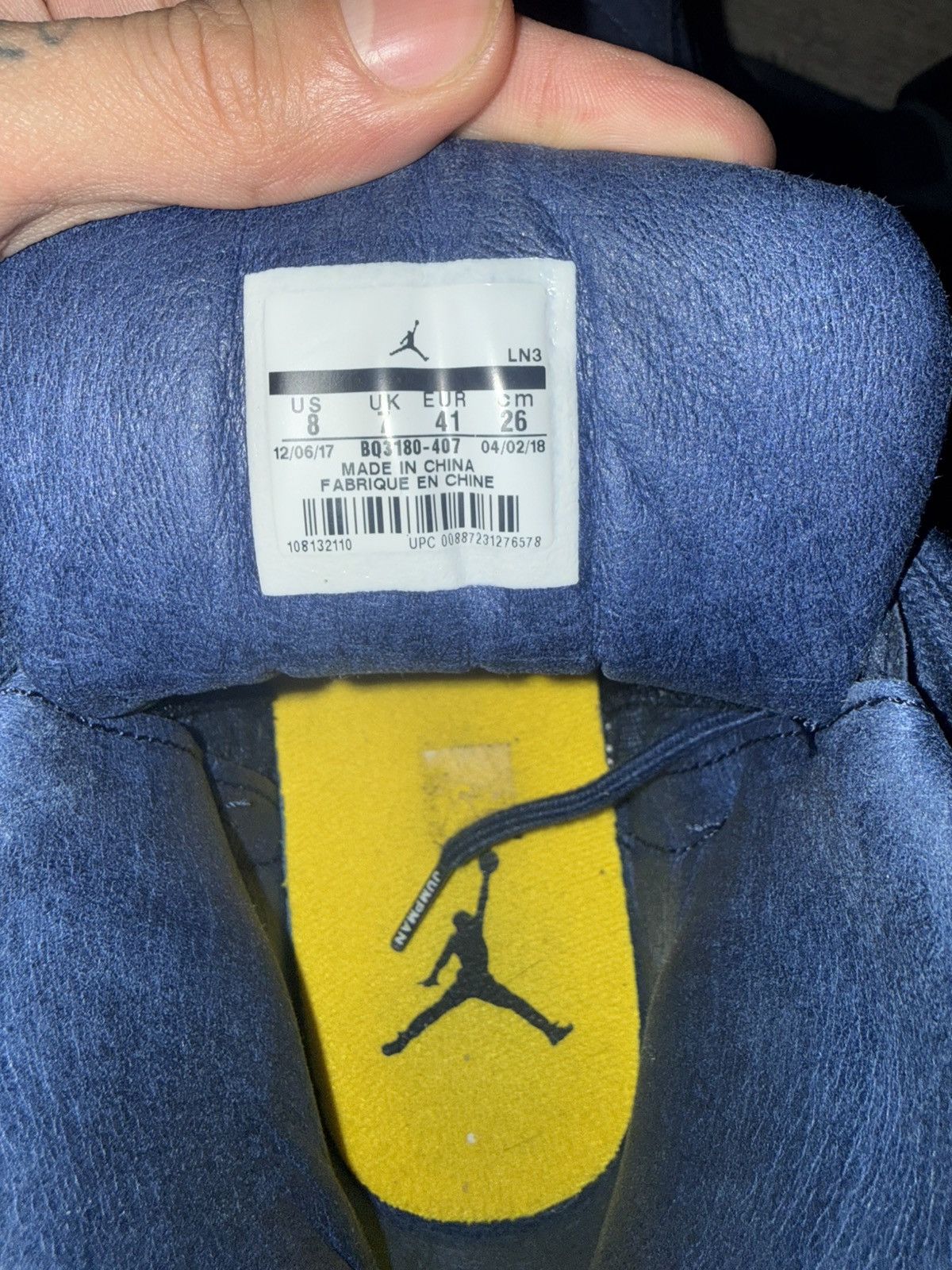Jordan Brand Michigan 12s Size US 8 / EU 41 - 7 Thumbnail