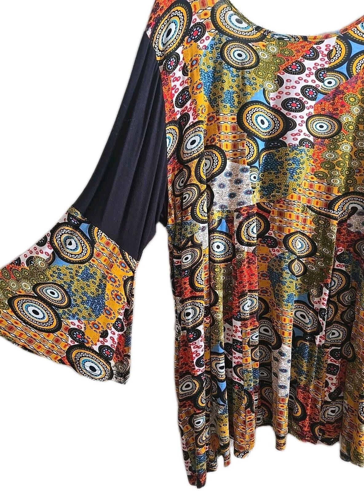 Other Pyramid Collection 3X Boho Hippie Tunic Top Multicolor NEW Size 3XL / US 20-22 - 2 Thumbnail