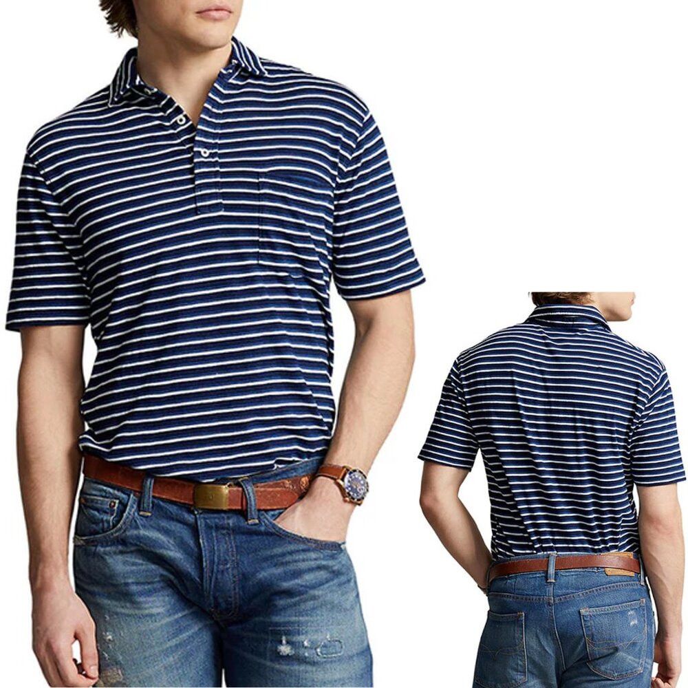 Polo Ralph Lauren NWT New $148 Polo Ralph Lauren Striped Jersey Polo Cotton S Size US XXL / EU 58 / 5 - 1 Thumbnail