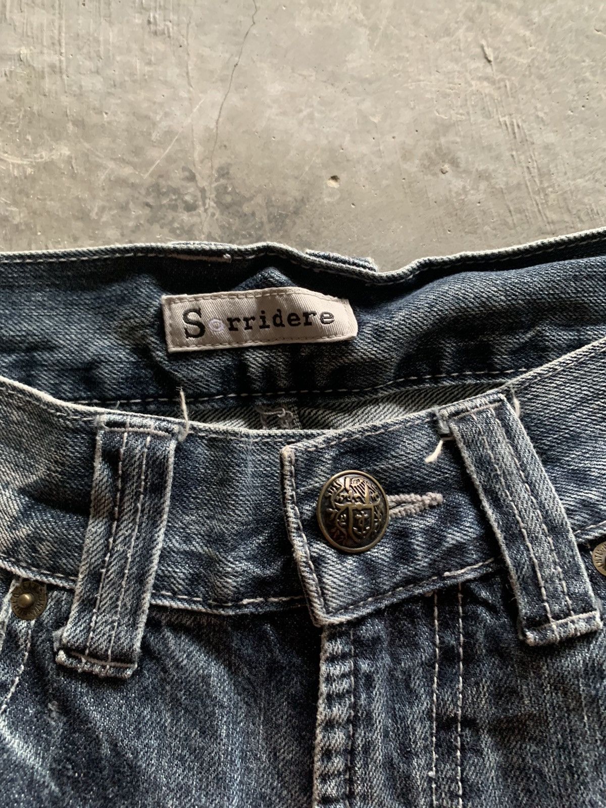 If Six Was Nine flared y2k sorridere sick washed design japanese jeans Size US 30 / EU 46 - 4 Thumbnail