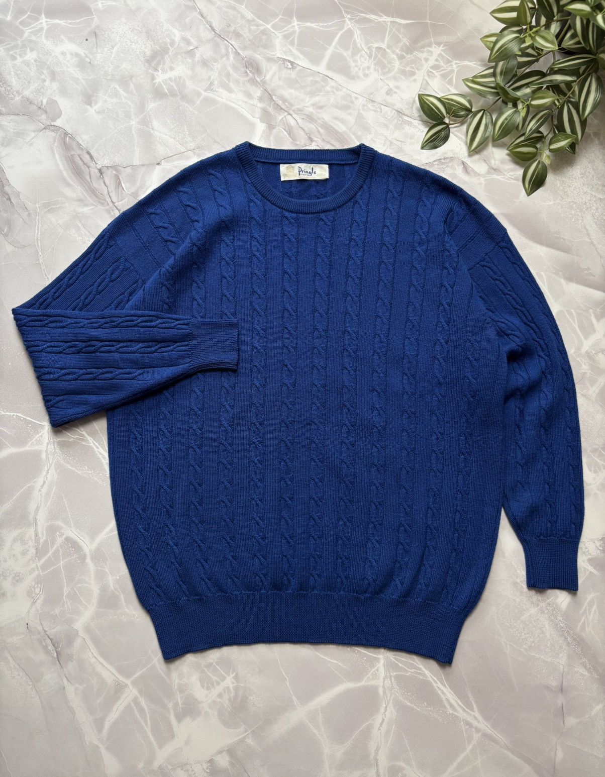 Pringle Of Scotland PRINGLE OF SCOTLAND Cable Knit Sweater 100% Wool Men's XL Size US XL / EU 56 / 4 - 3 Thumbnail