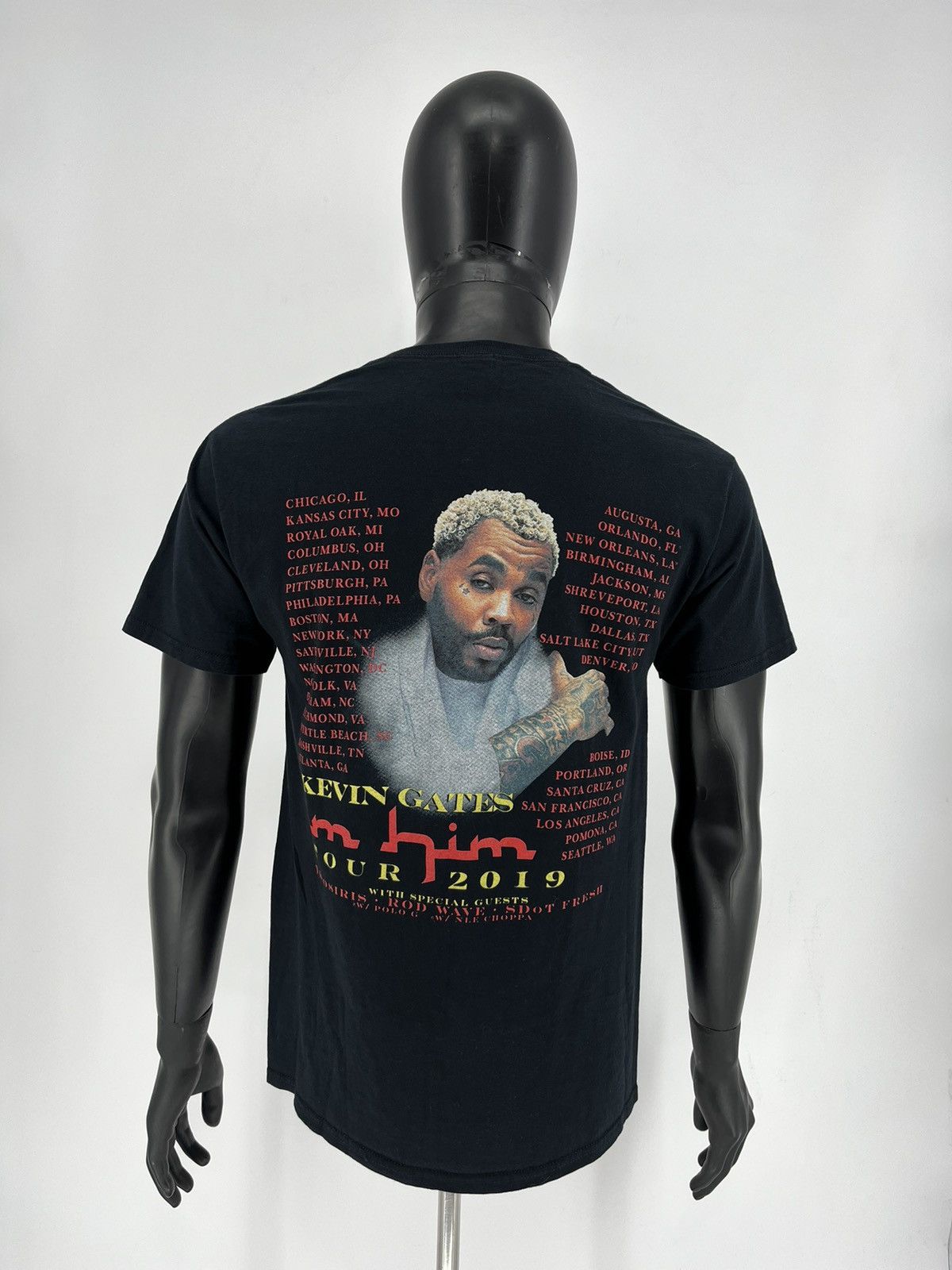 Band Tees Vintage Kevin Gates 2019 Tour Rap Tee Black Shirt Size M Size US M / EU 48-50 / 2 - 9 Thumbnail