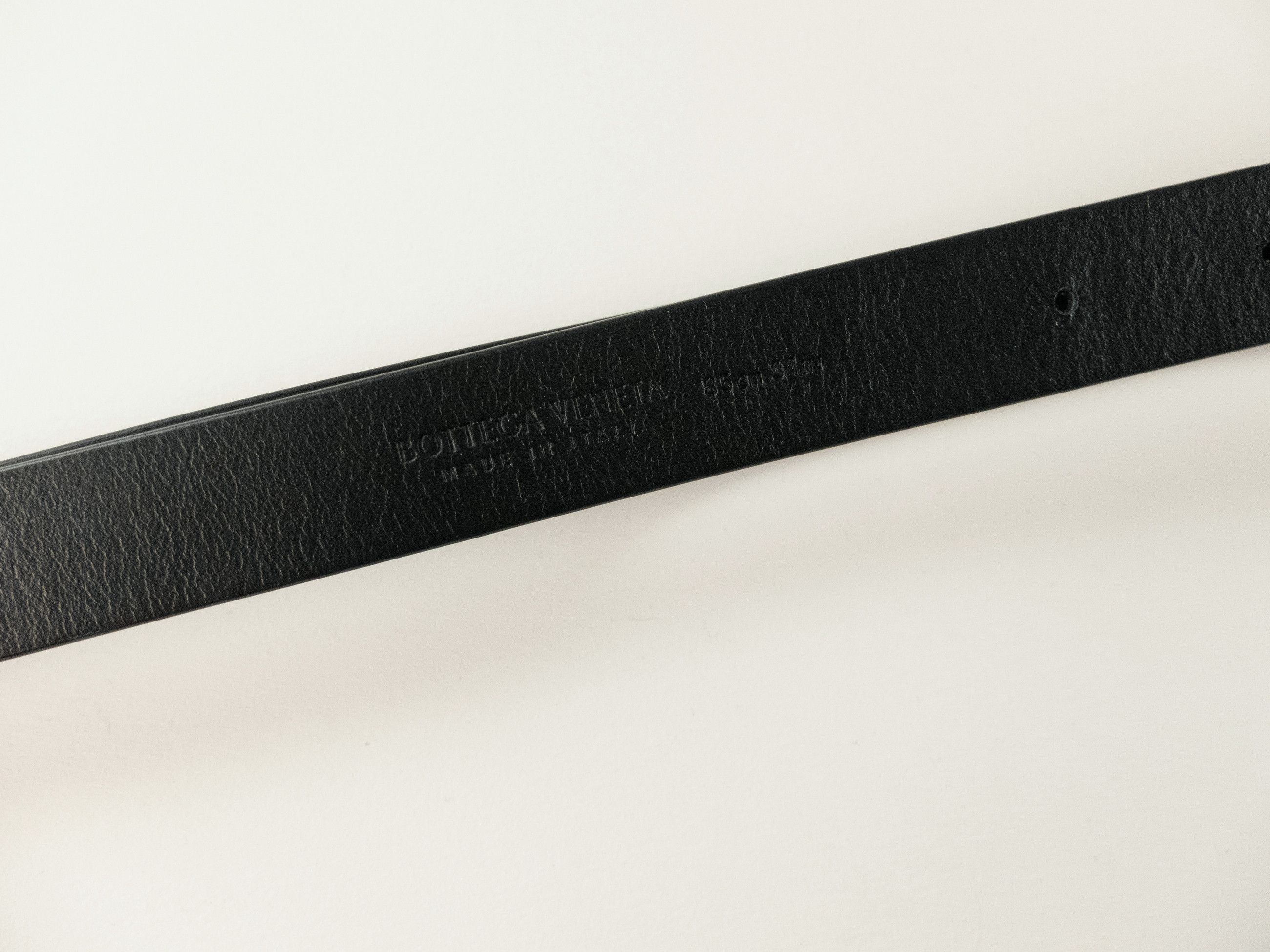 Bottega Veneta BOTTEGA VENETA Point Lock black triangle leather belt 85 Size ONE SIZE - 9 Thumbnail