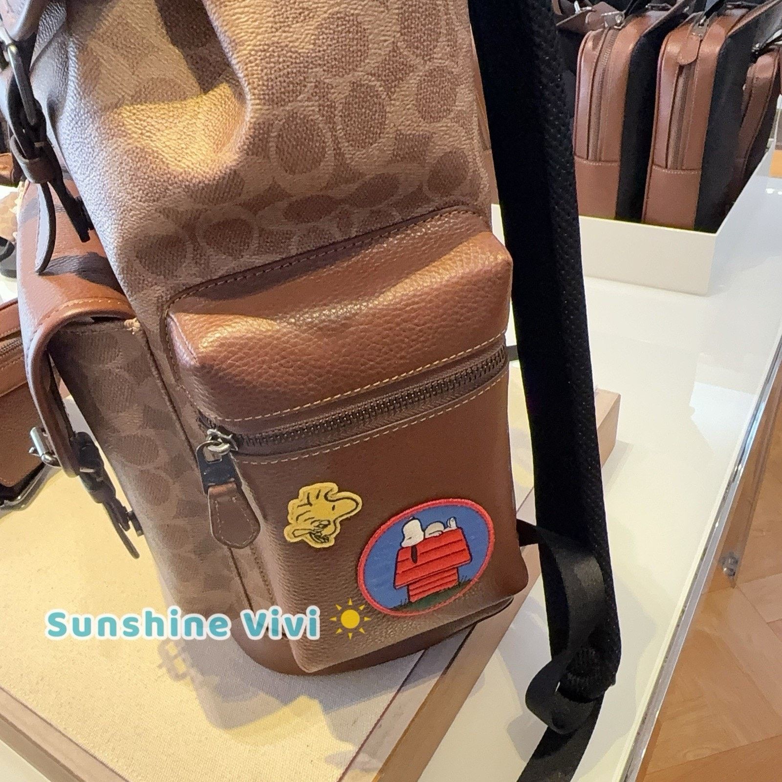Coach NWT COACH x PEANUTS Backpack Signature Patch CBI44 Snoopy Size ONE SIZE - 2 Thumbnail