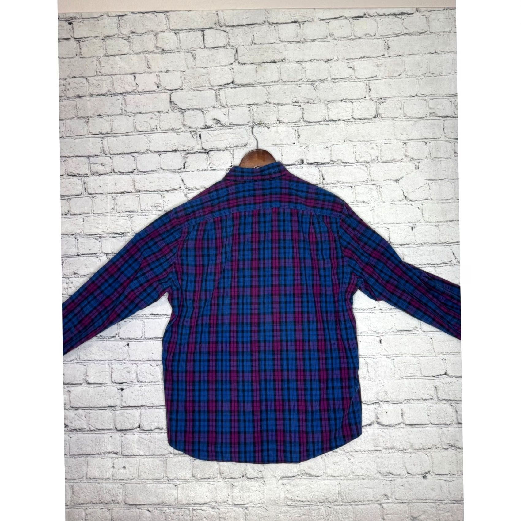 J.Crew J Crew Slim Fit Button Down Shirt Men's L Blue Purple Plaid Size US L / EU 52-54 / 3 - 6 Thumbnail