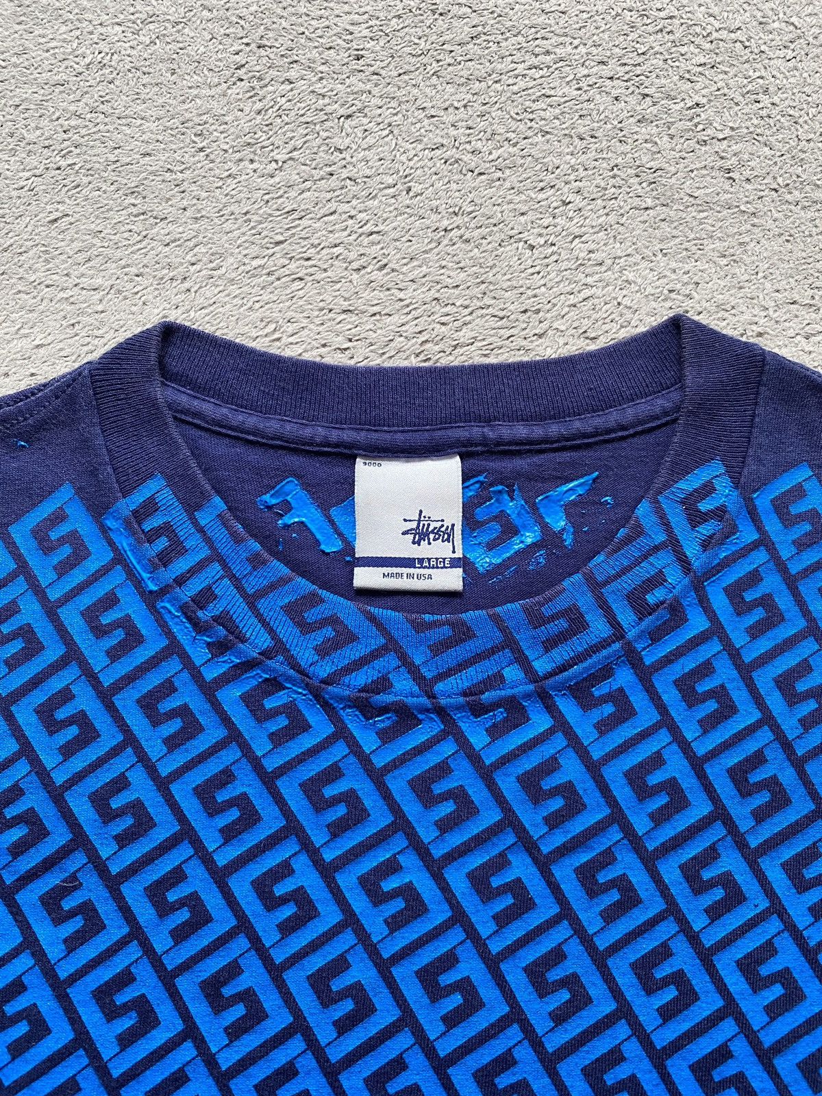 Stussy × Vintage Vintage Stussy rip off fendi T-shirt Size US L / EU 52-54 / 3 - 6 Thumbnail