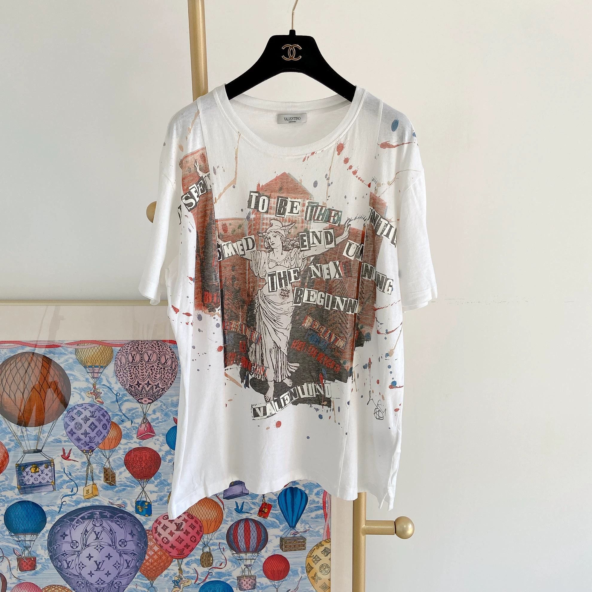 Valentino Valentino white printed T-shirt M Size US M / EU 48-50 / 2 - 1 Thumbnail