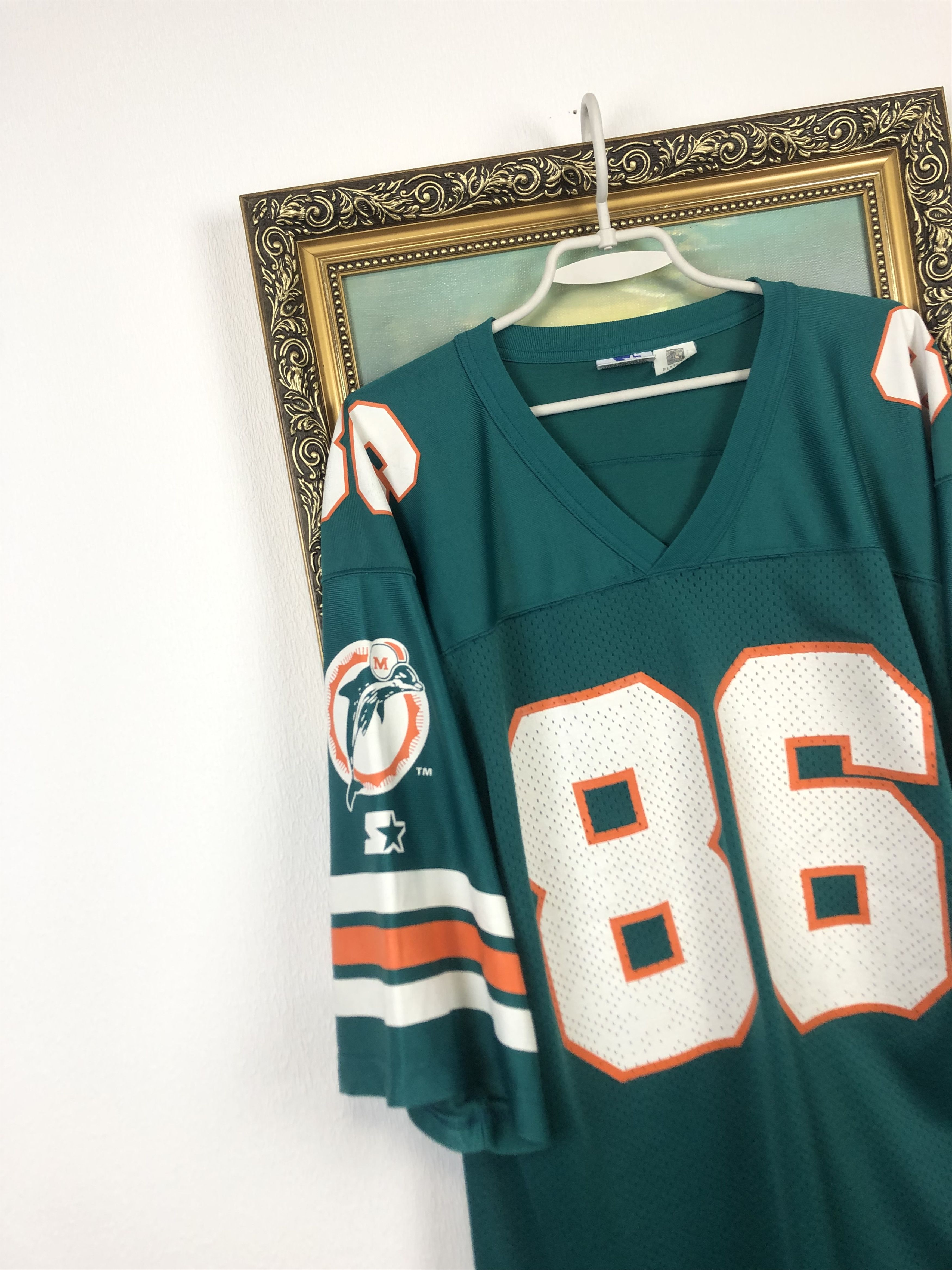 Starter Vintage NFL Miami Dolphins BARNETT #86 Jersey Rare Shirt Size US XL / EU 56 / 4 - 3 Thumbnail