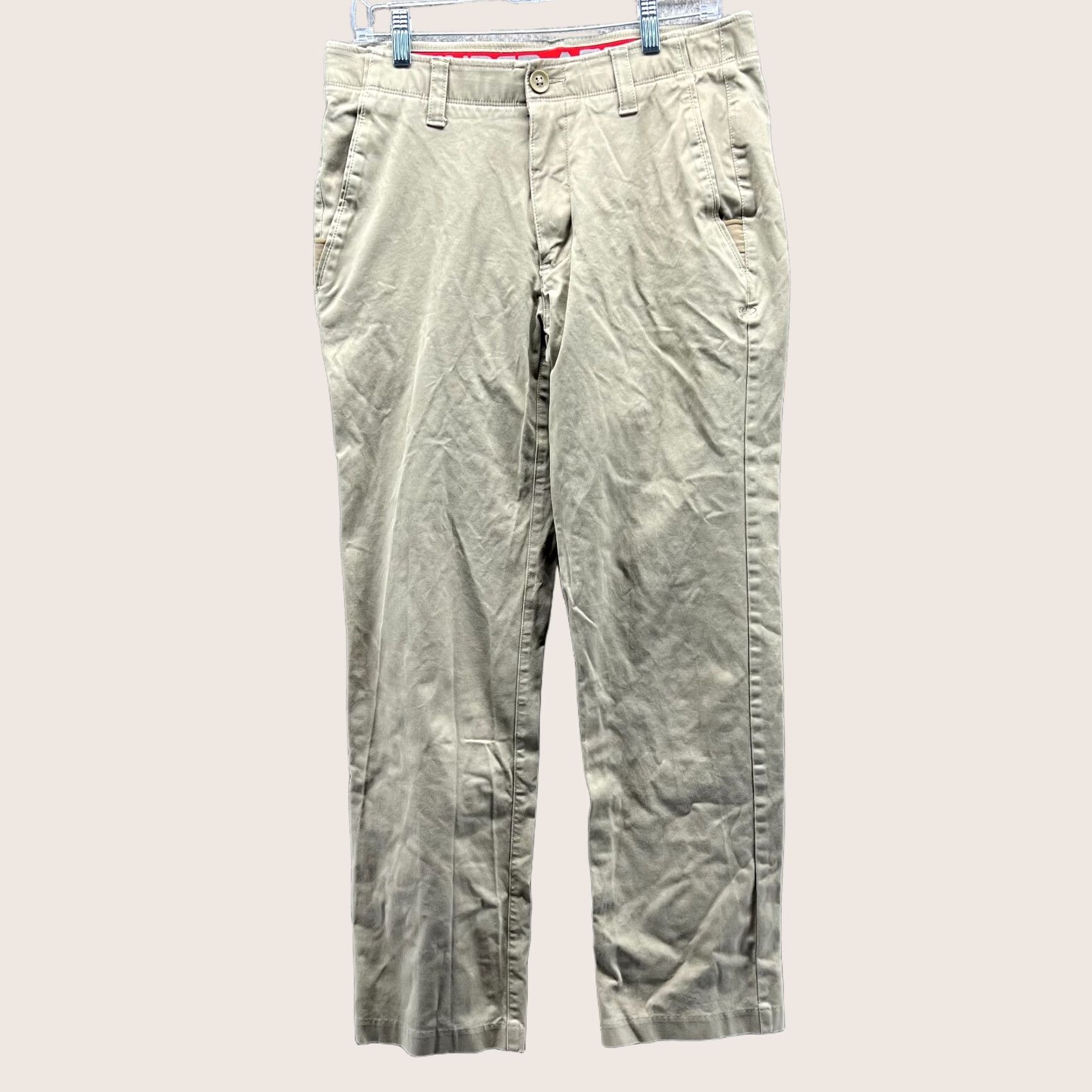 Under Armour Under Armour Pants Men 34x32 Chino Flat Front Beige Regular Straight Leg Denim? Size US 34 / EU 50 - 1 Thumbnail