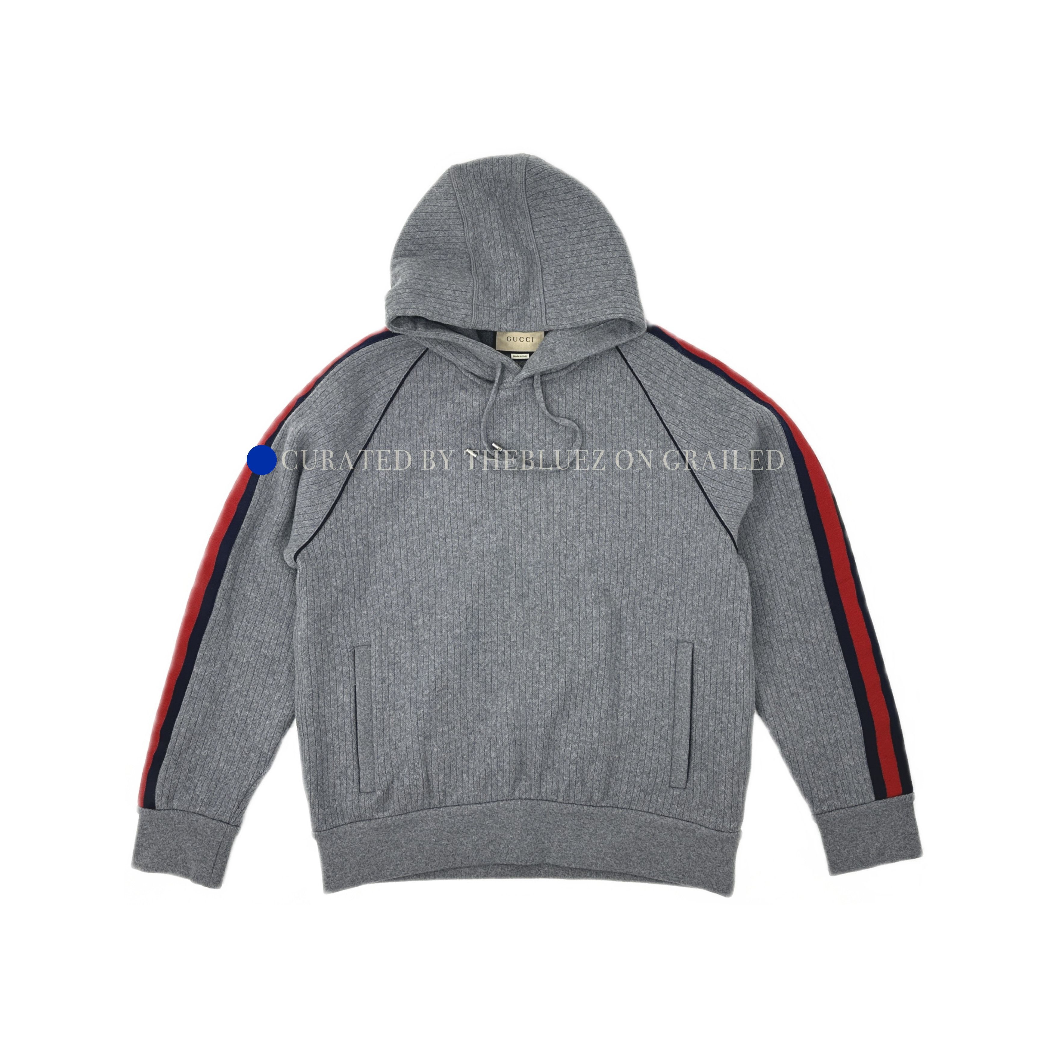 Gucci Gray Side Stripe Hoodie Size US XXL / EU 58 / 5 - 1 Thumbnail
