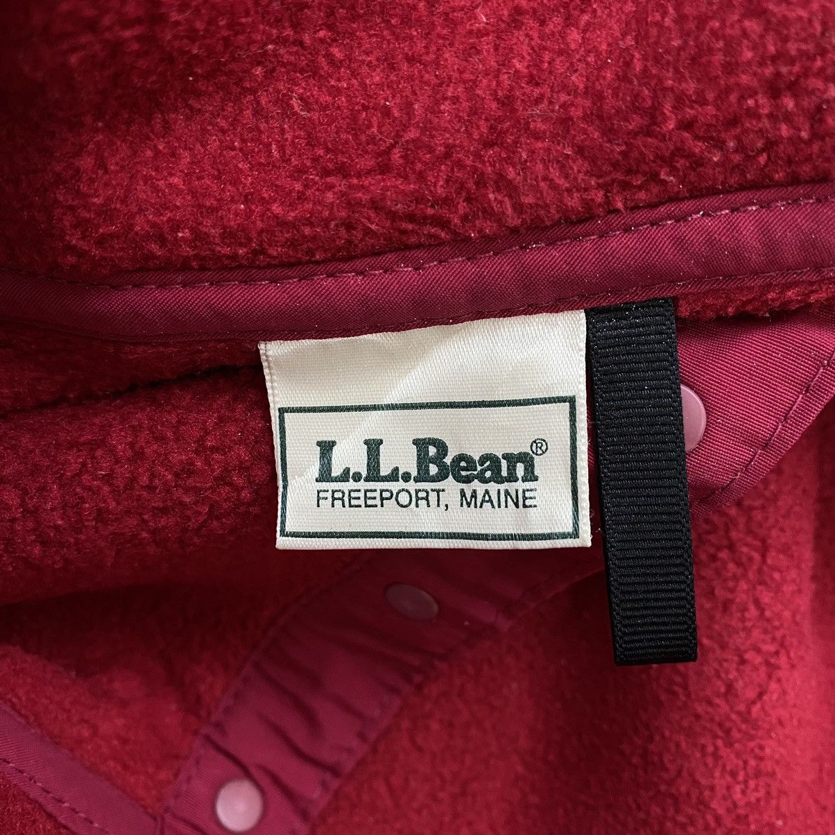 L.L. Bean L.L BEAN Snap Button Plain Deep Pile Red Fleece Sweatshirt Size US M / EU 48-50 / 2 - 4 Thumbnail