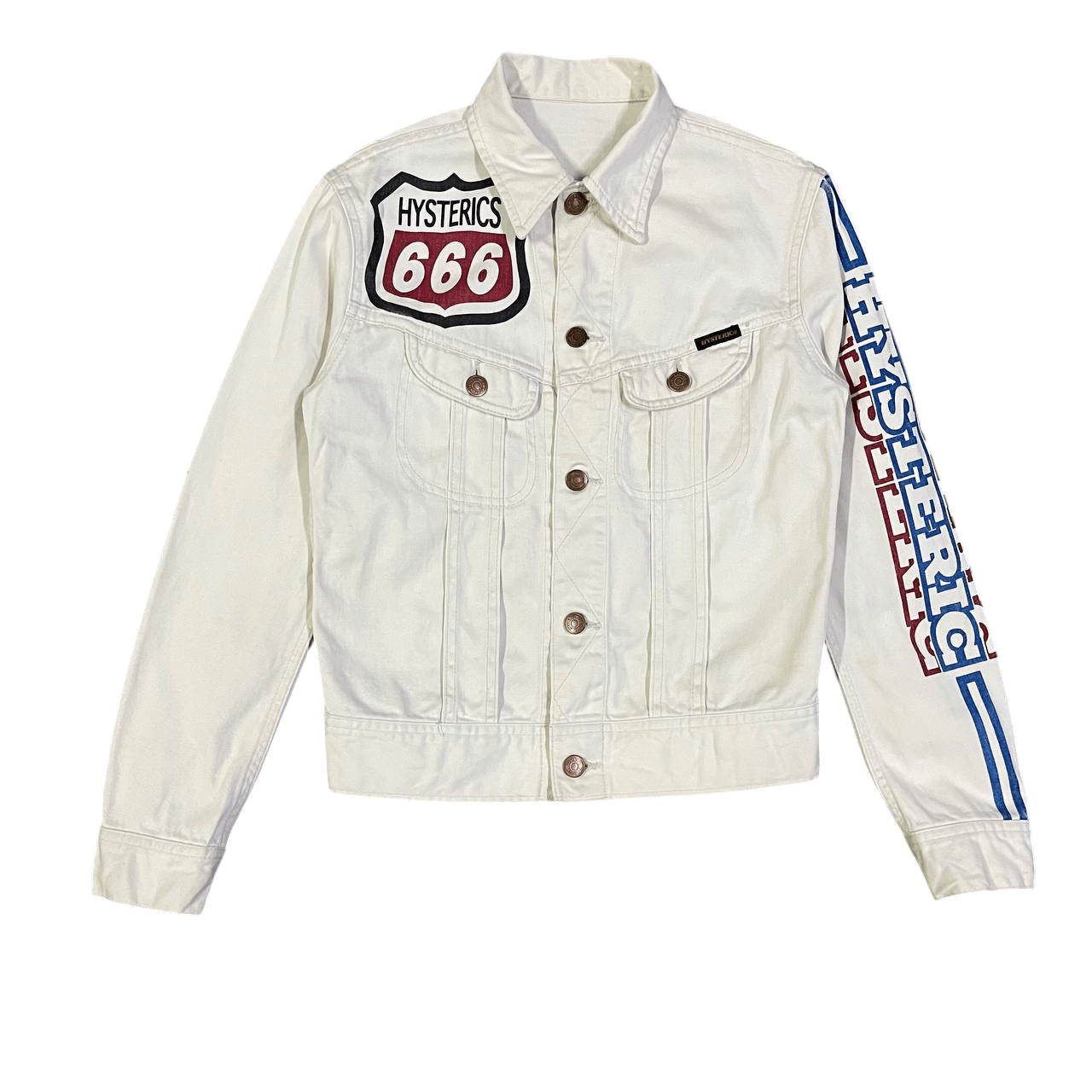 Hysteric Glamour Vintage 90's Hysteric Glamour Rock N Roll Denim Jacket Size US S / EU 44-46 / 1 - 6 Thumbnail