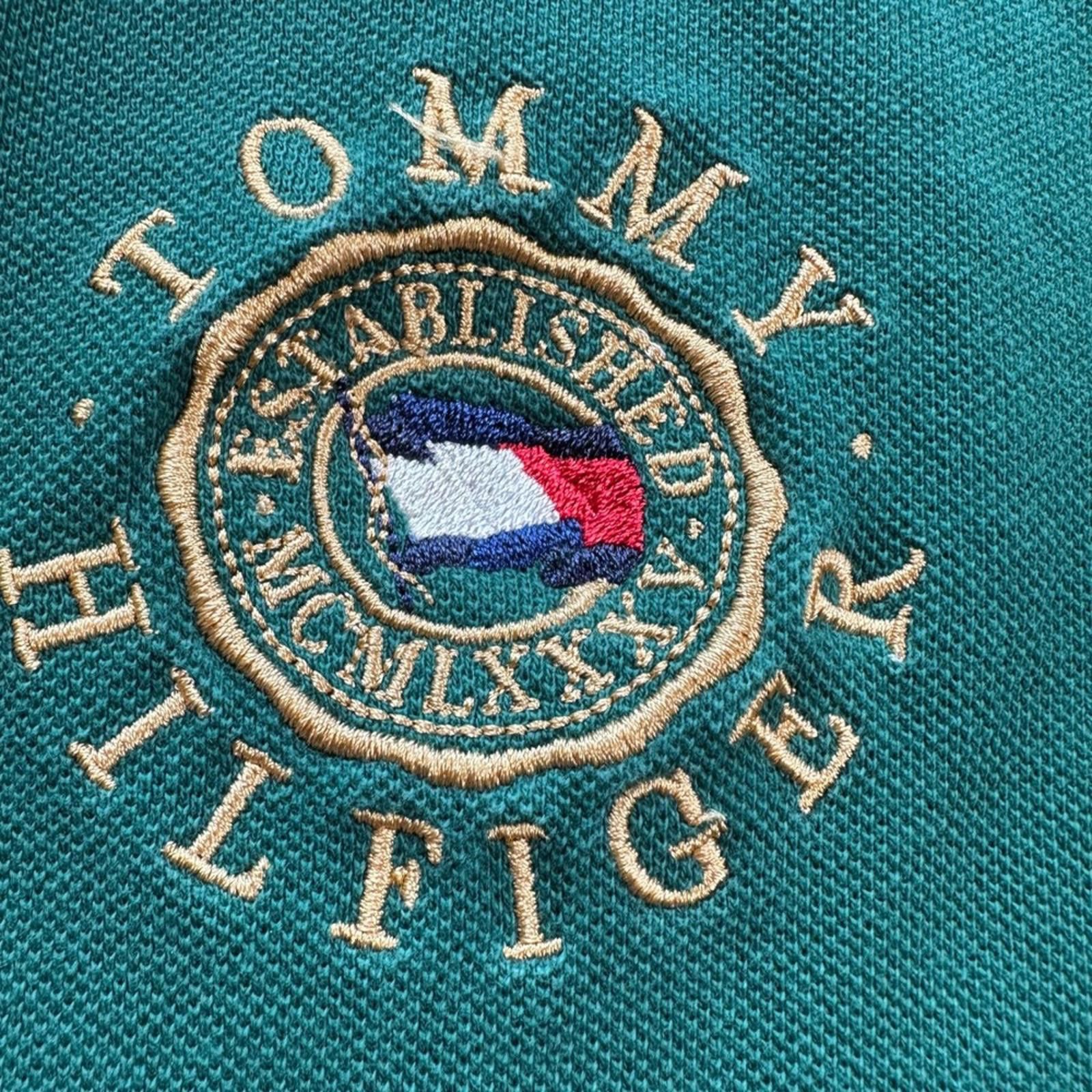 Tommy Hilfiger Tommy Hilfiger Men's Green Regular Fit Polo Shirt XL Logo Size US XL / EU 56 / 4 - 3 Thumbnail