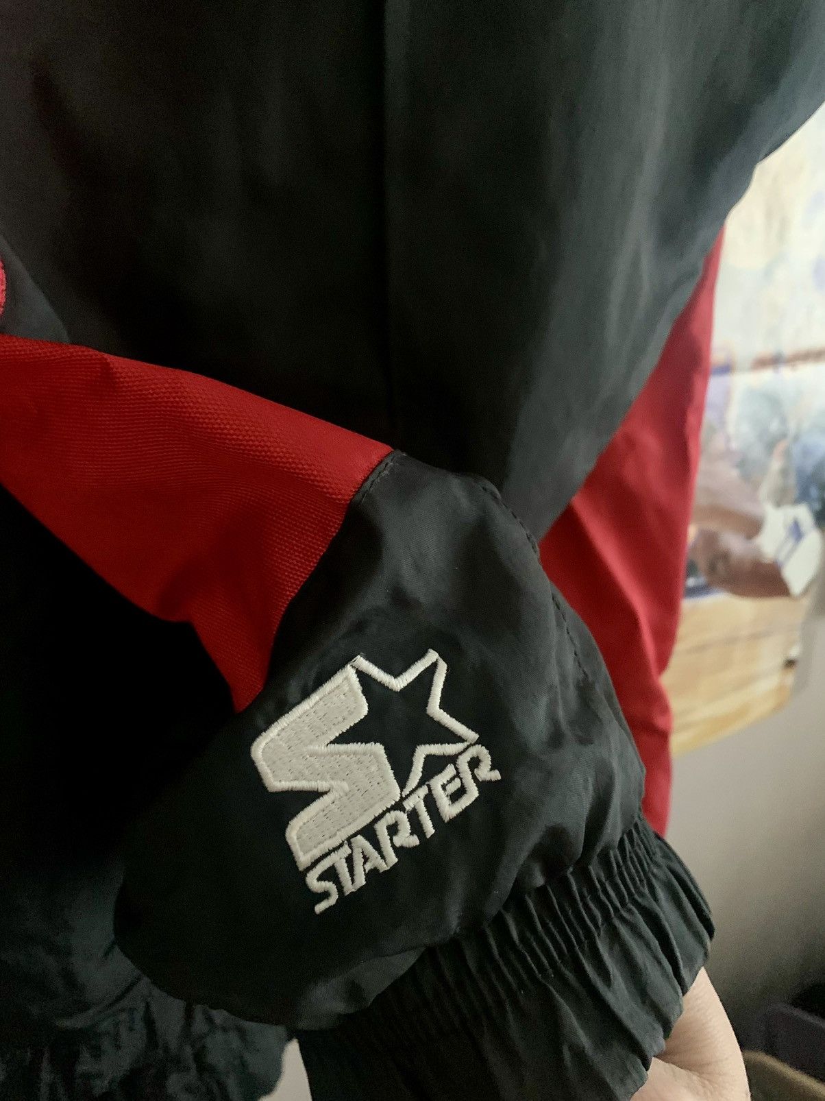 NBA × Starter × Vintage 90s Vintage Starter NBA Chicago Bulls Light Jacket Size US XL / EU 56 / 4 - 4 Thumbnail