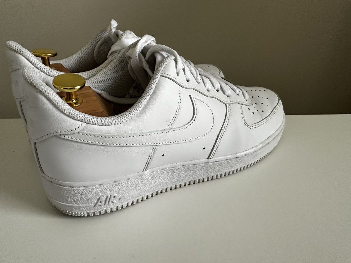Nike Nike Air Force 1 Low White Leather Size US 10 / EU 43 - 4 Thumbnail