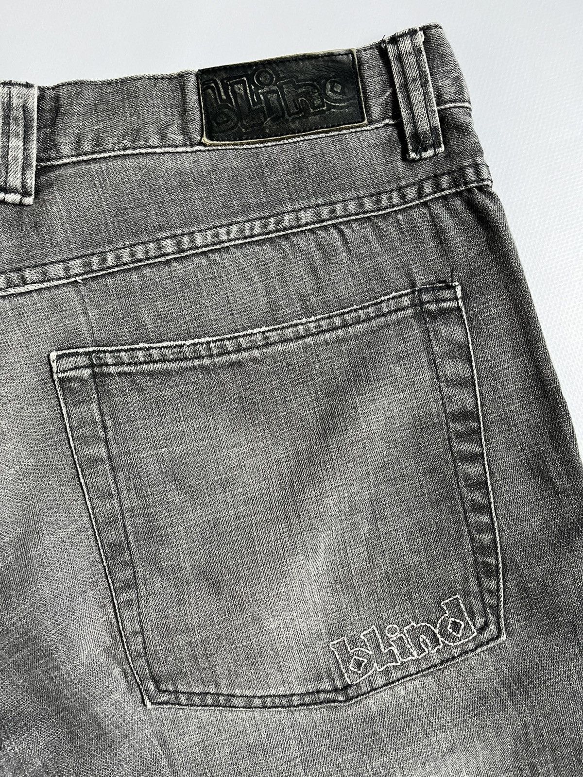 Blind Skateboards × Vintage Blind Skateboards Grey Baggy Distressed Usa Button Pants Size US 36 / EU 52 - 10 Thumbnail