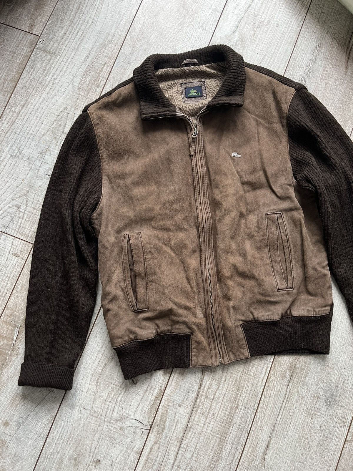 Lacoste × Vintage Vintage leather bomber jacket Lacoste Size US L / EU 52-54 / 3 - 1 Thumbnail