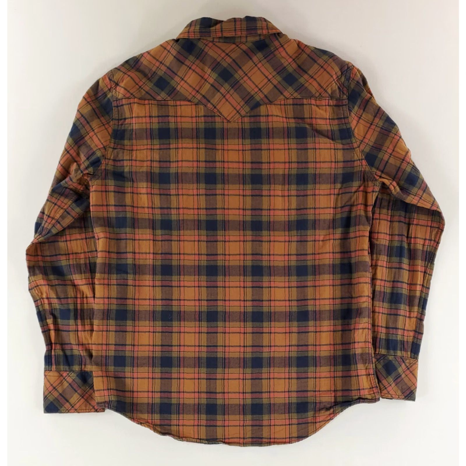 Tecovas Tecovas Pearl Snap Shirt Long Sleeve BrownBlueRed Plaid Mens M Size US M / EU 48-50 / 2 - 3 Thumbnail