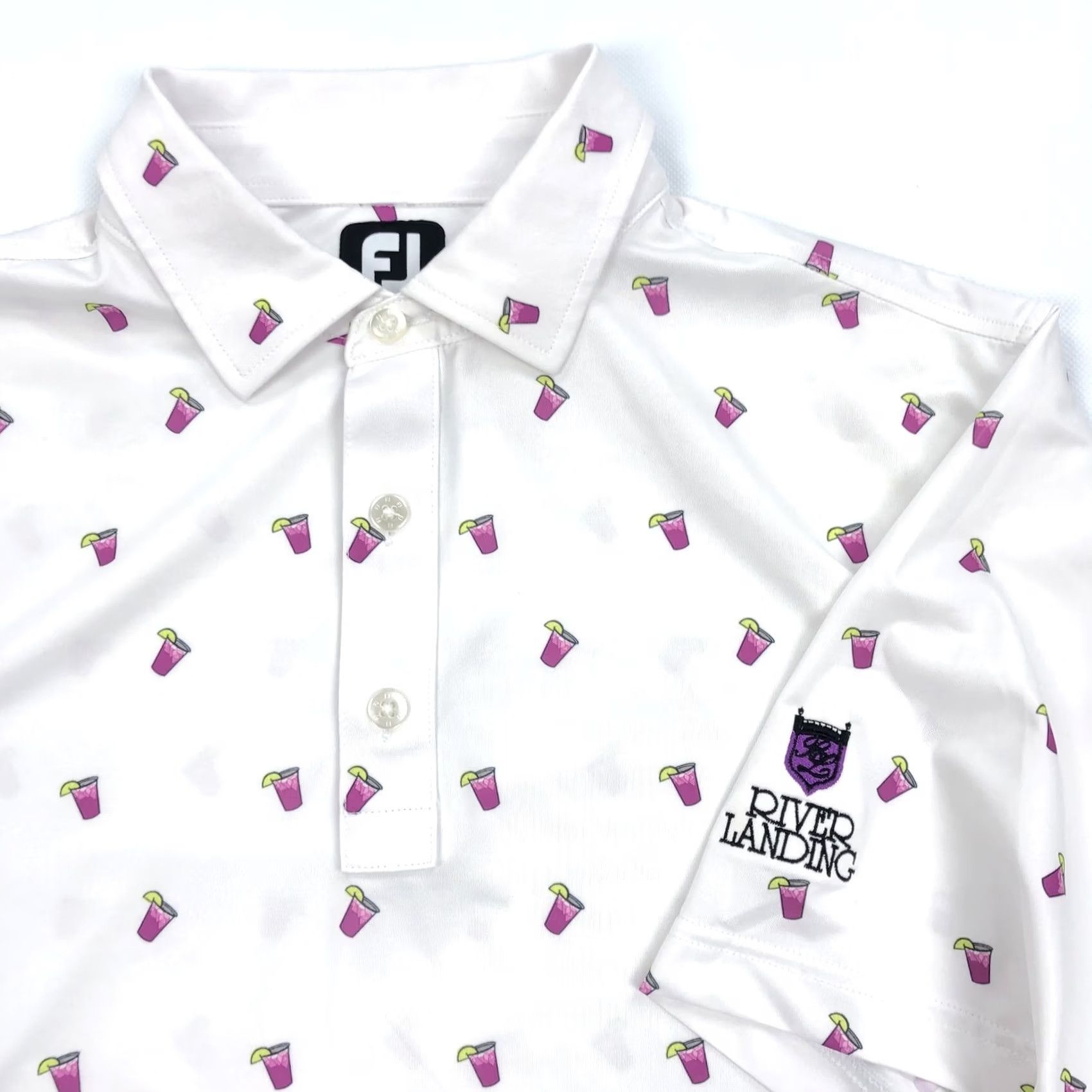 Footjoy FootJoy FJ Mens Medium Purple Drink Performance Golf Polo Shirt Shirt Polo Mens Golf Activewear Short Sleeve Breathable Moisture Wicking Size US M / EU 48-50 / 2 - 3 Thumbnail