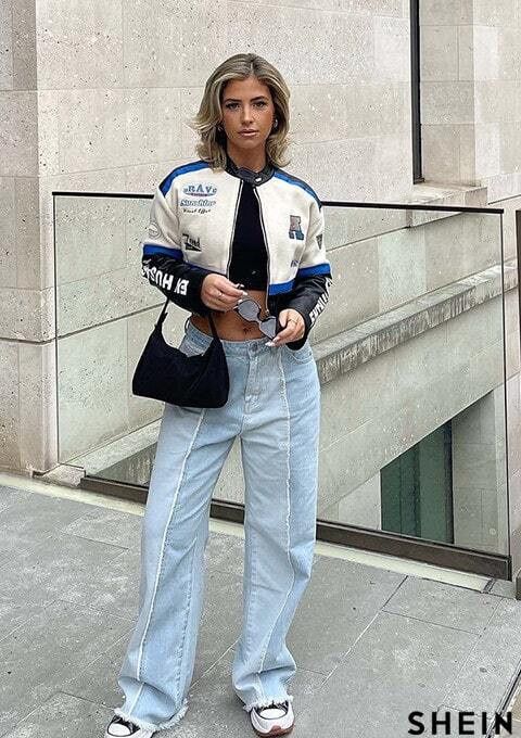 Other Women’s Cropped Racing Leather Jacket | Moto Biker Style Size M / US 6-8 / IT 42-44 - 11 Thumbnail