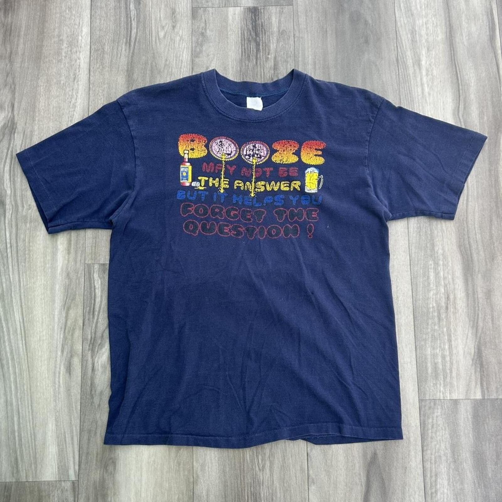 Fruit Of The Loom Vintage 90’s Beer Alcohol Funny T shirt single stitch size L Size US L / EU 52-54 / 3 - 1 Thumbnail