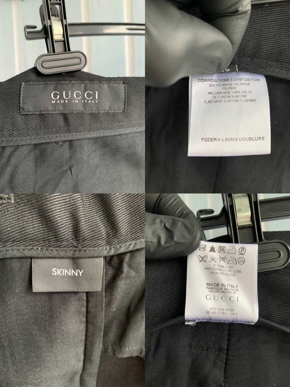 Gucci Vintage Gucci Black Wool Polyamide Knit Men Skinny Trousers Size US 36 / EU 52 - 18 Thumbnail