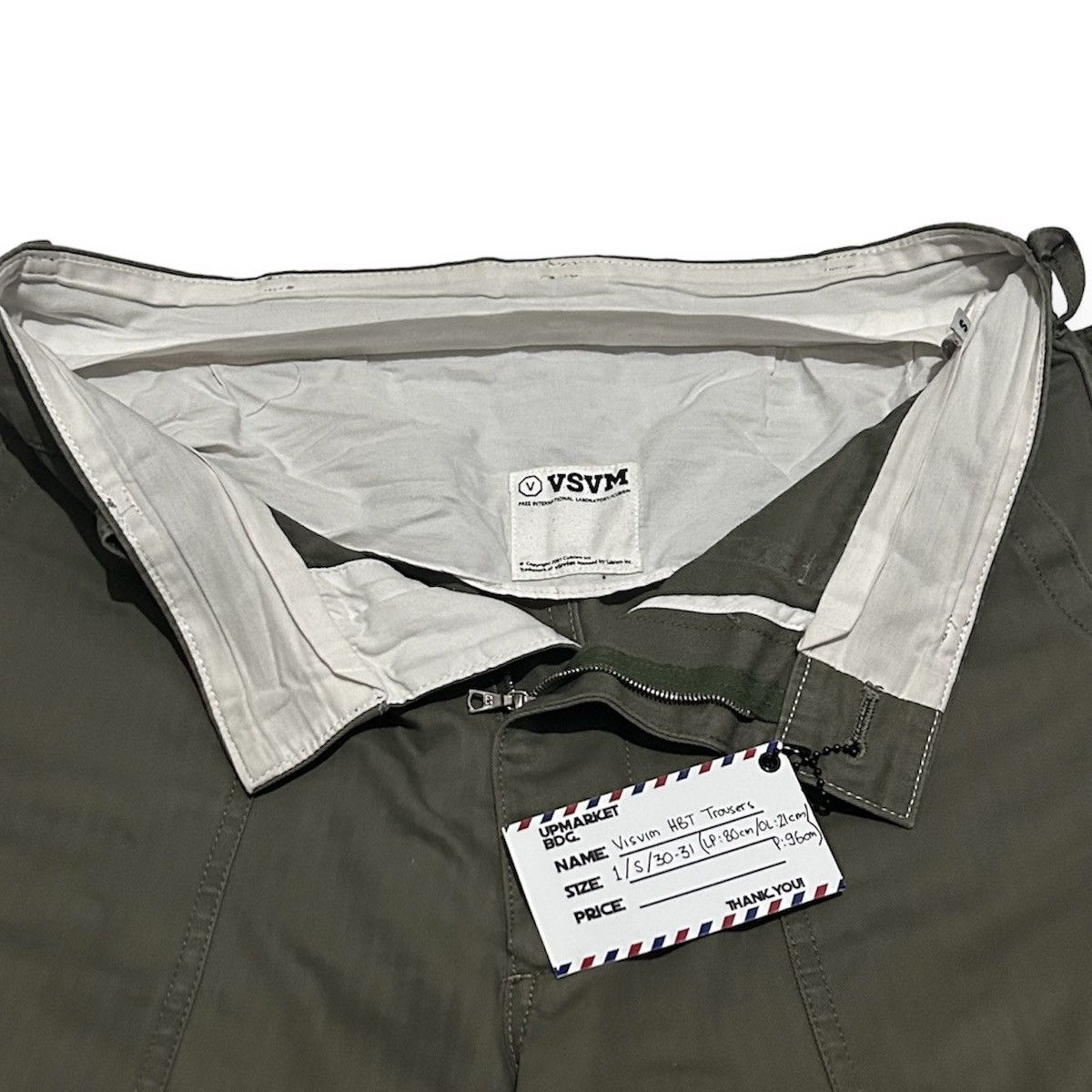 image of Visvim Cubism .inc Hbt Fatigue Trouser in Olive, Men's (Size 31)