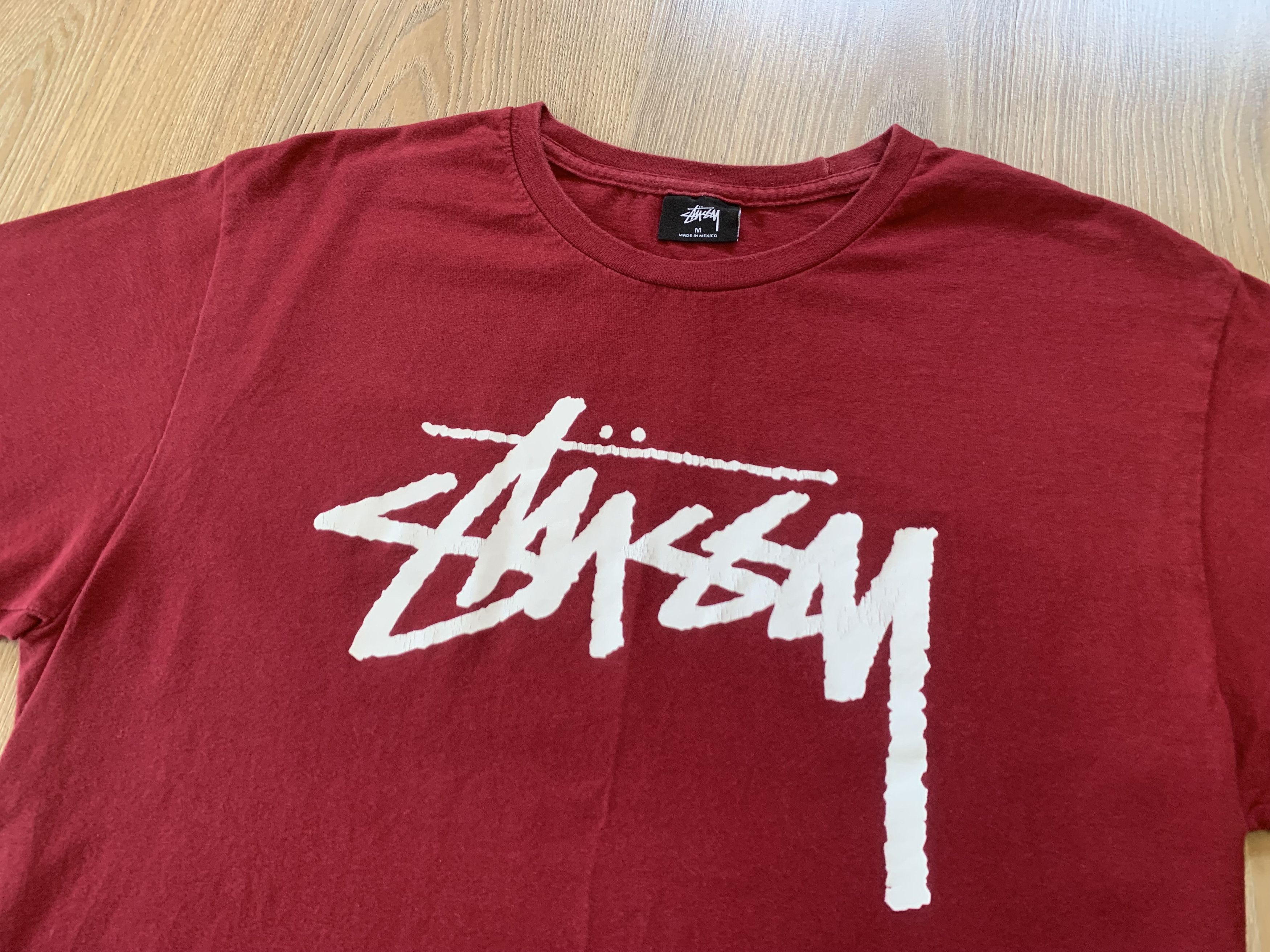 Stussy Mens Stussy Red Cotton Classic Logo Tee Size US M / EU 48-50 / 2 - 4 Thumbnail