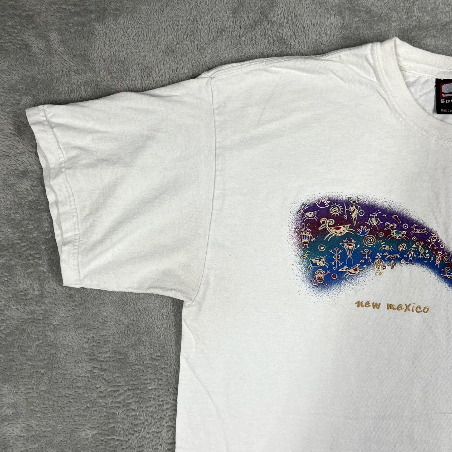 Vintage VINTAGE Sportex T-Shirt Adult XL White Puff Print Kokopelli Southwest 90s Art Classic Mens Shirt Size US XL / EU 56 / 4 - 3 Thumbnail