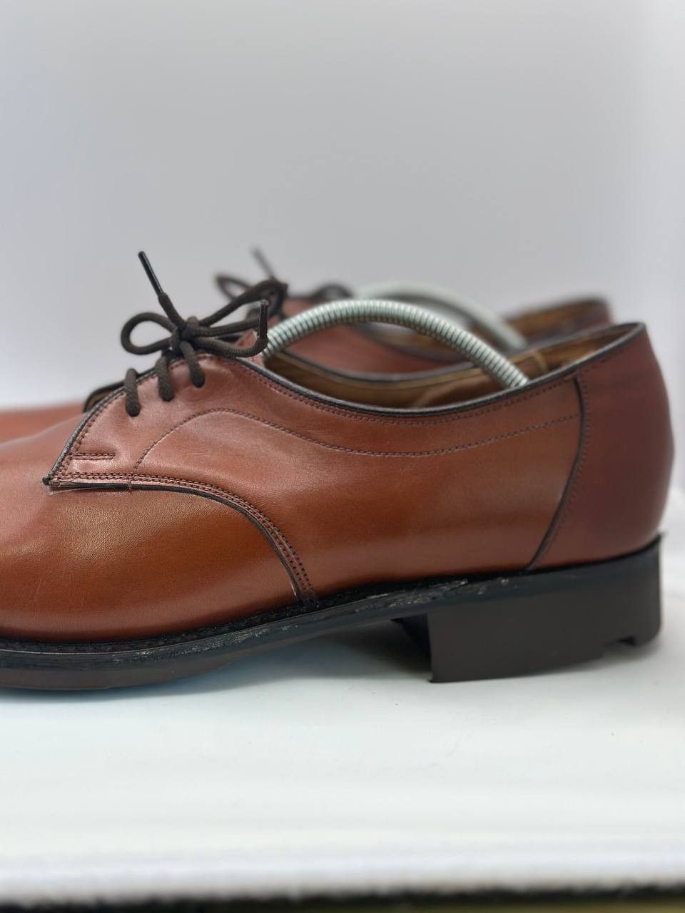 Loake Loake Bros Brown Derby Shoes Made in England Leather Sole Size US 7 / EU 40 - 5 Thumbnail