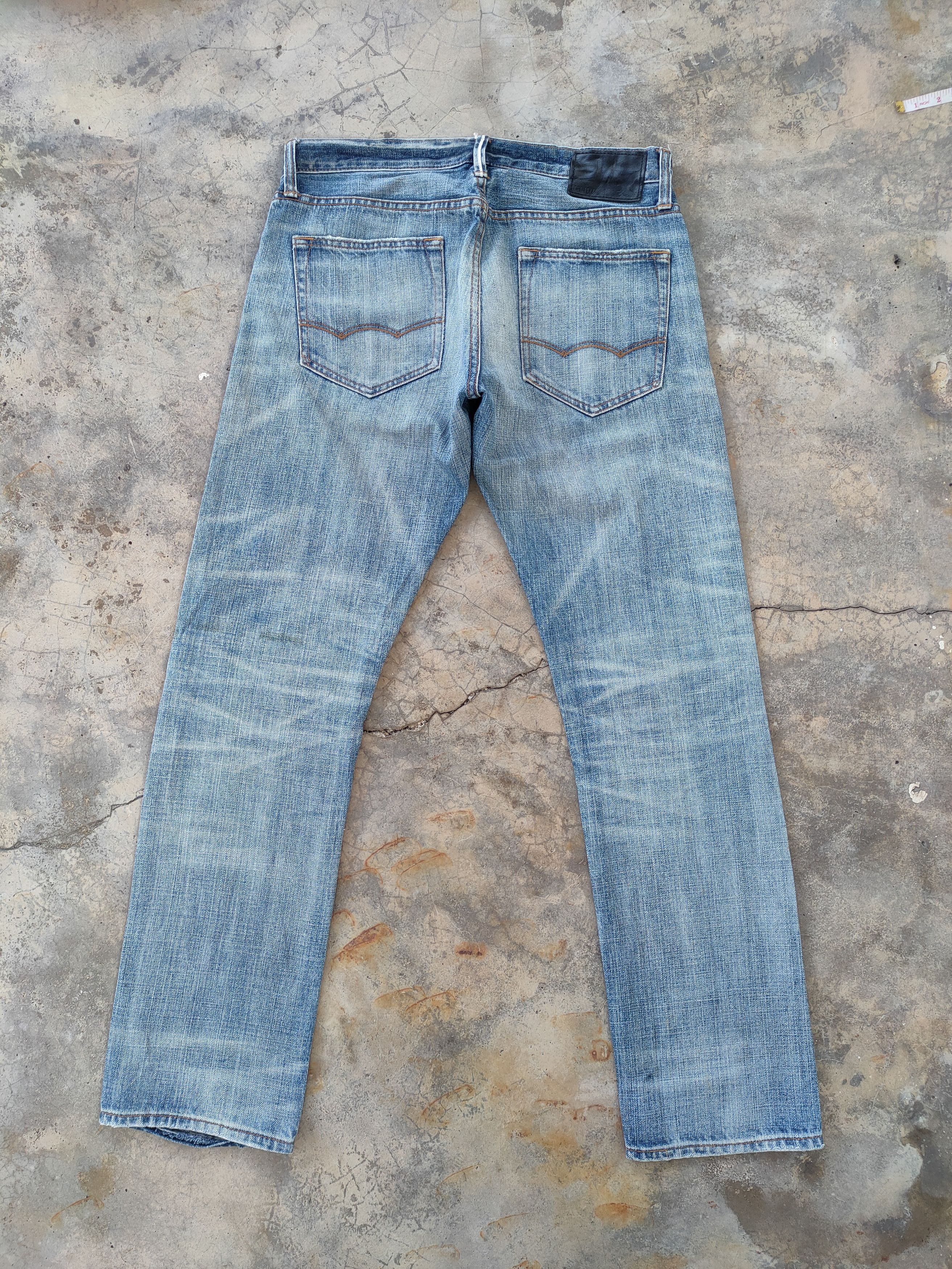 Japanese Brand # JAPANESE VINTAGE SELVEGE STRAIGHT FADED RIPPED JEANS PANTS Size US 34 / EU 50 - 1 Thumbnail