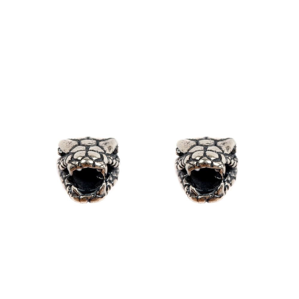 Jewelry Snake Punk Earrings One Pairs Chrome Jewelry Size ONE SIZE - 5 Thumbnail