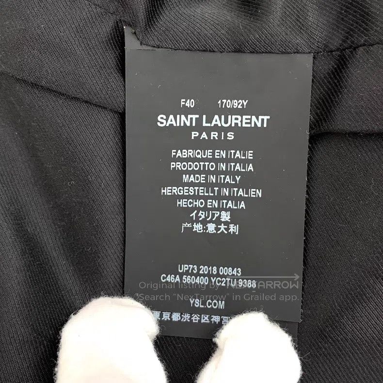 Saint Laurent Paris Saint Laurent Paris White Cow Leather Single Breasted Long Size S / US 4 / IT 40 - 6 Thumbnail