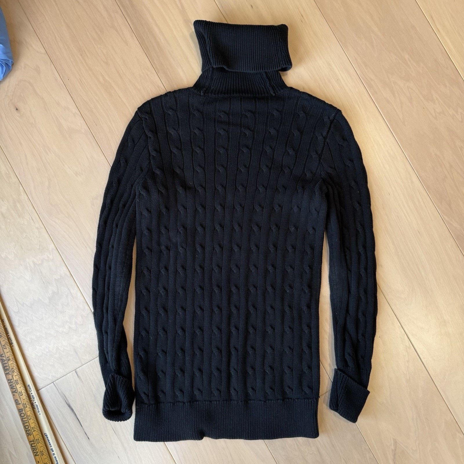 Polo Ralph Lauren Ralph Lauren Sport Cable Knit Sweater Women's S Black Size S / US 4 / IT 40 - 9 Thumbnail