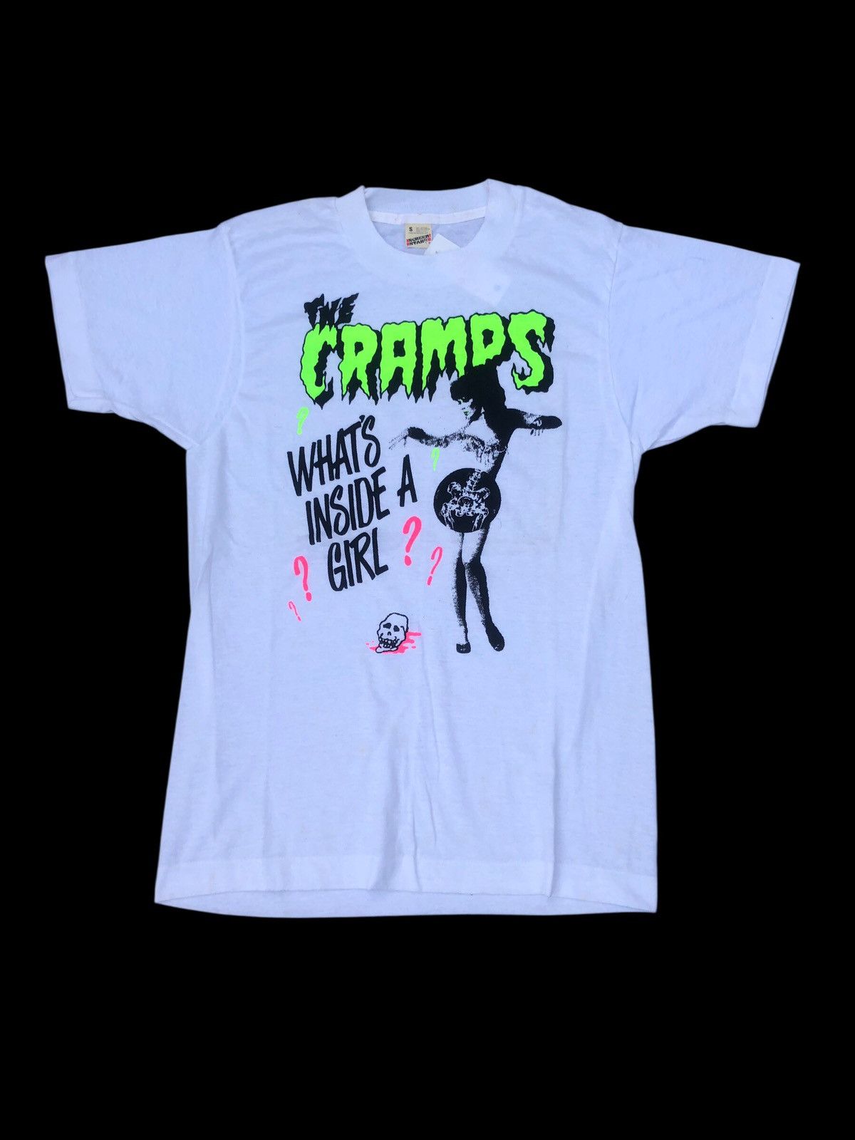 Band Tees 🔥Vtg 80s THE CRAMPS 'What's Inside A Girl' Punk Band T-Shirt Size US S / EU 44-46 / 1 - 1 Thumbnail