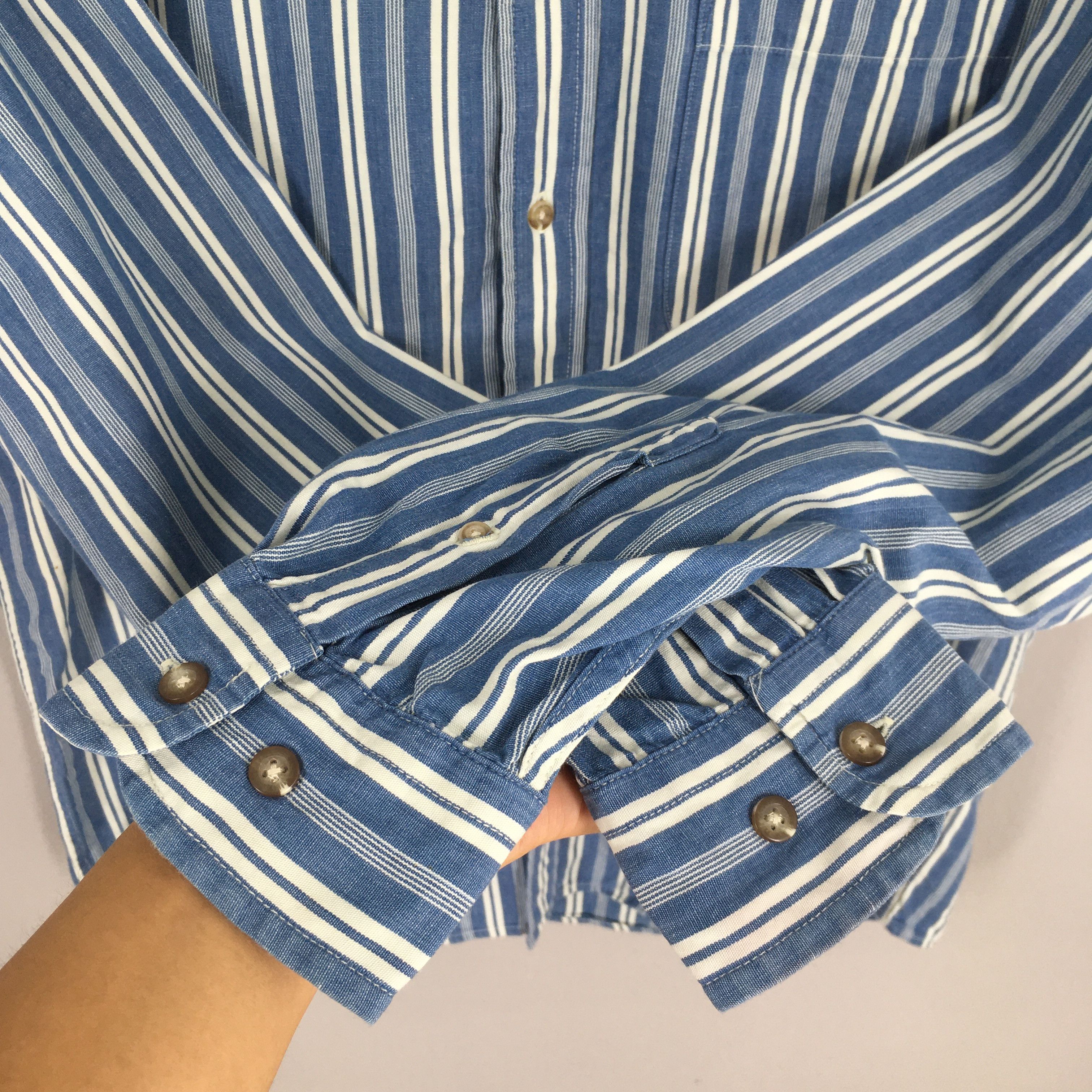 Eddie Bauer × Flannel × Vintage Vintage Eddie Bauer Striped Flannel Shirt Medium Size US M / EU 48-50 / 2 - 4 Thumbnail