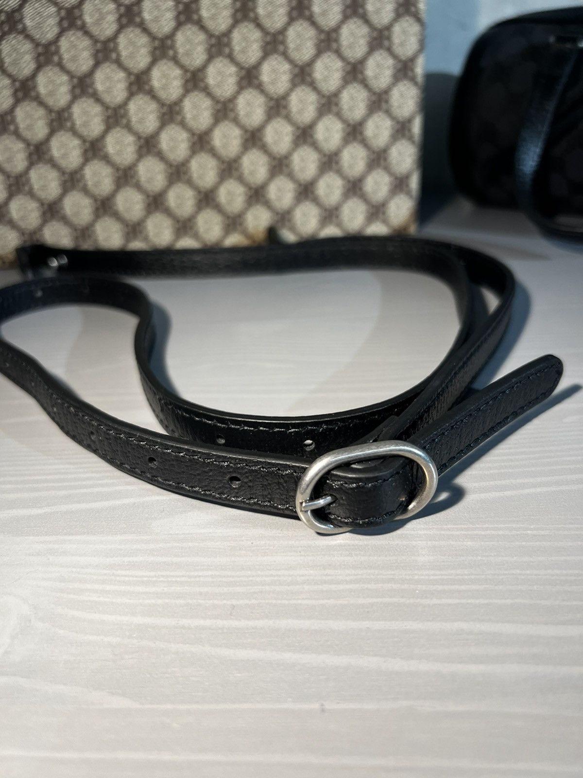 Gucci Gucci x Balenciaga Black Monogram Jacquard Canvas Hacker bag Size ONE SIZE - 13 Thumbnail