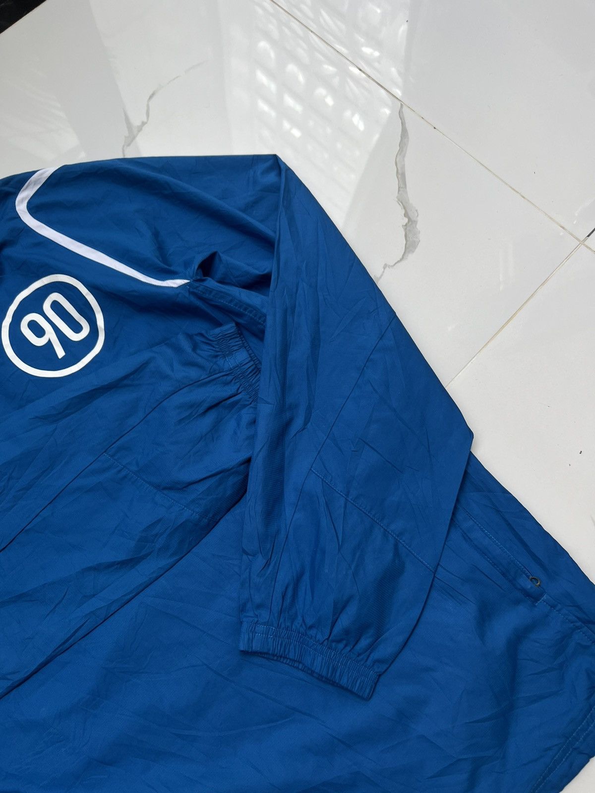 Nike × Vintage 90’s NIKE TOTALNINETY RETRO RARE NYLON V-NECK SWEATSHIRT Size US XL / EU 56 / 4 - 7 Thumbnail
